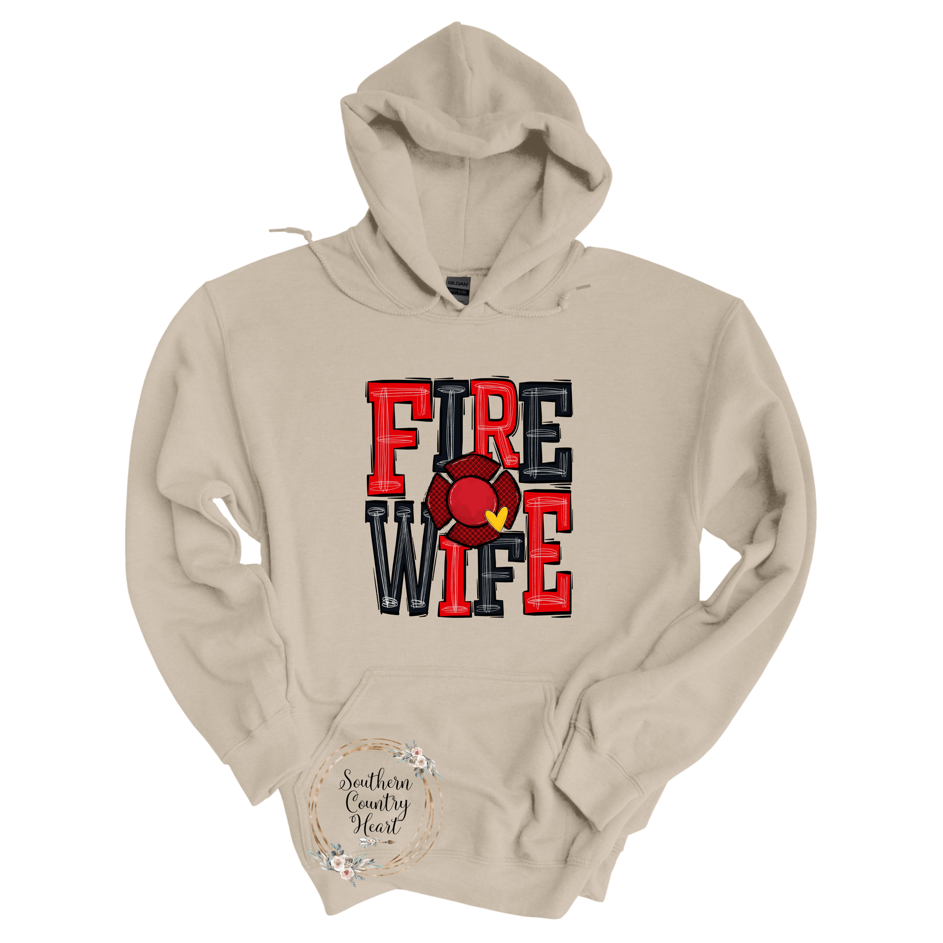 Fire Wife Hoodie - southerncountryheart.com