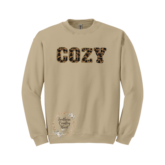 Leopard Cozy Sweatshirt - southerncountryheart.com