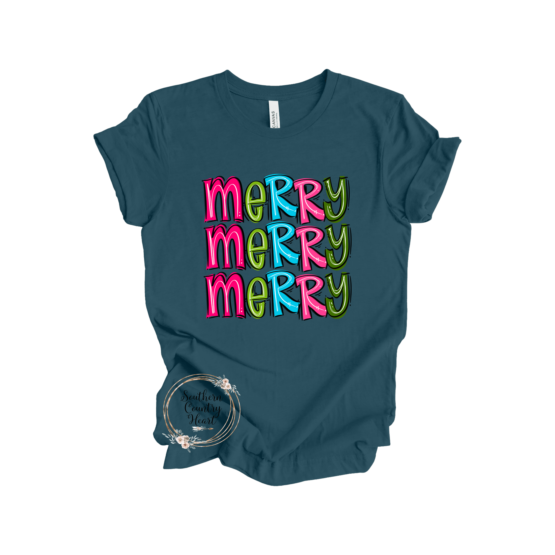 Merry Merry Merry Tee - Shirt - southerncountryheart.com