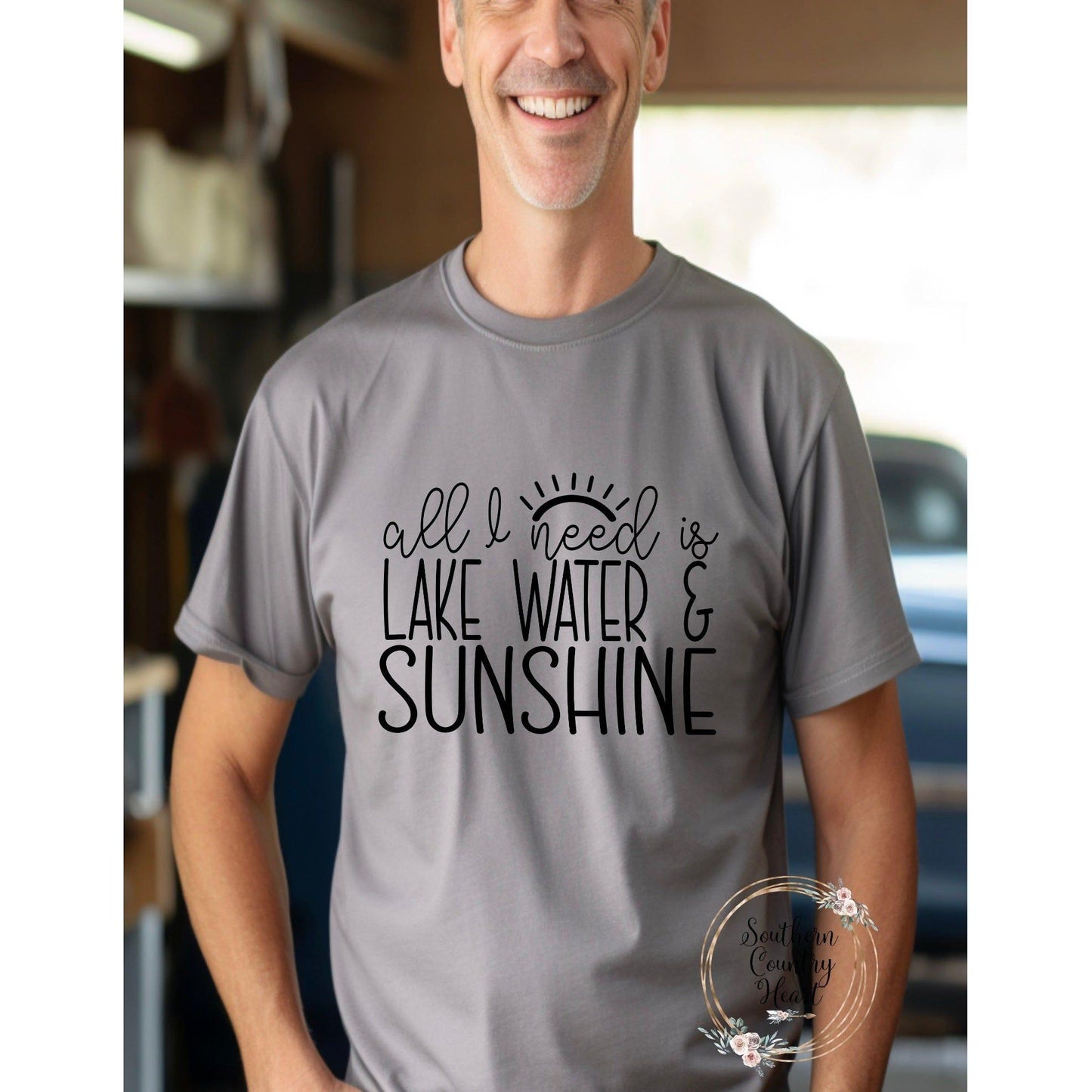 All I Need Is A Lake Water and Sunshine Tee - Shirt - southerncountryheart.com