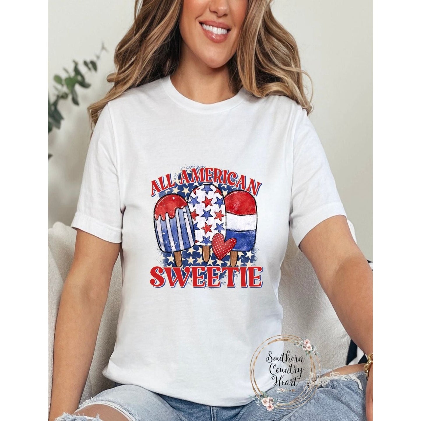 All American Sweetie Tee - Shirt - southerncountryheart.com