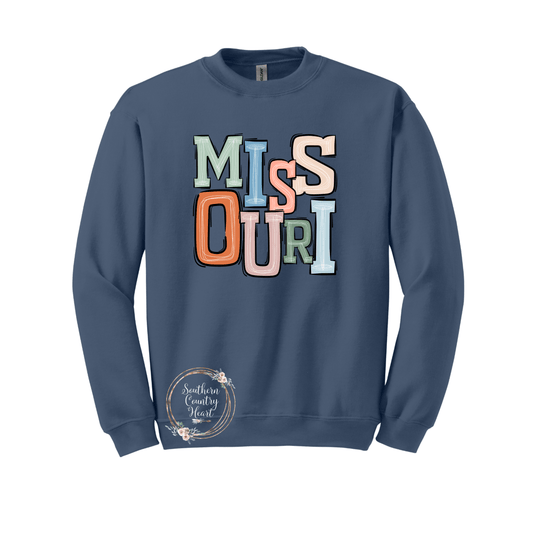 Boho Missouri Sweatshirt - southerncountryheart.com