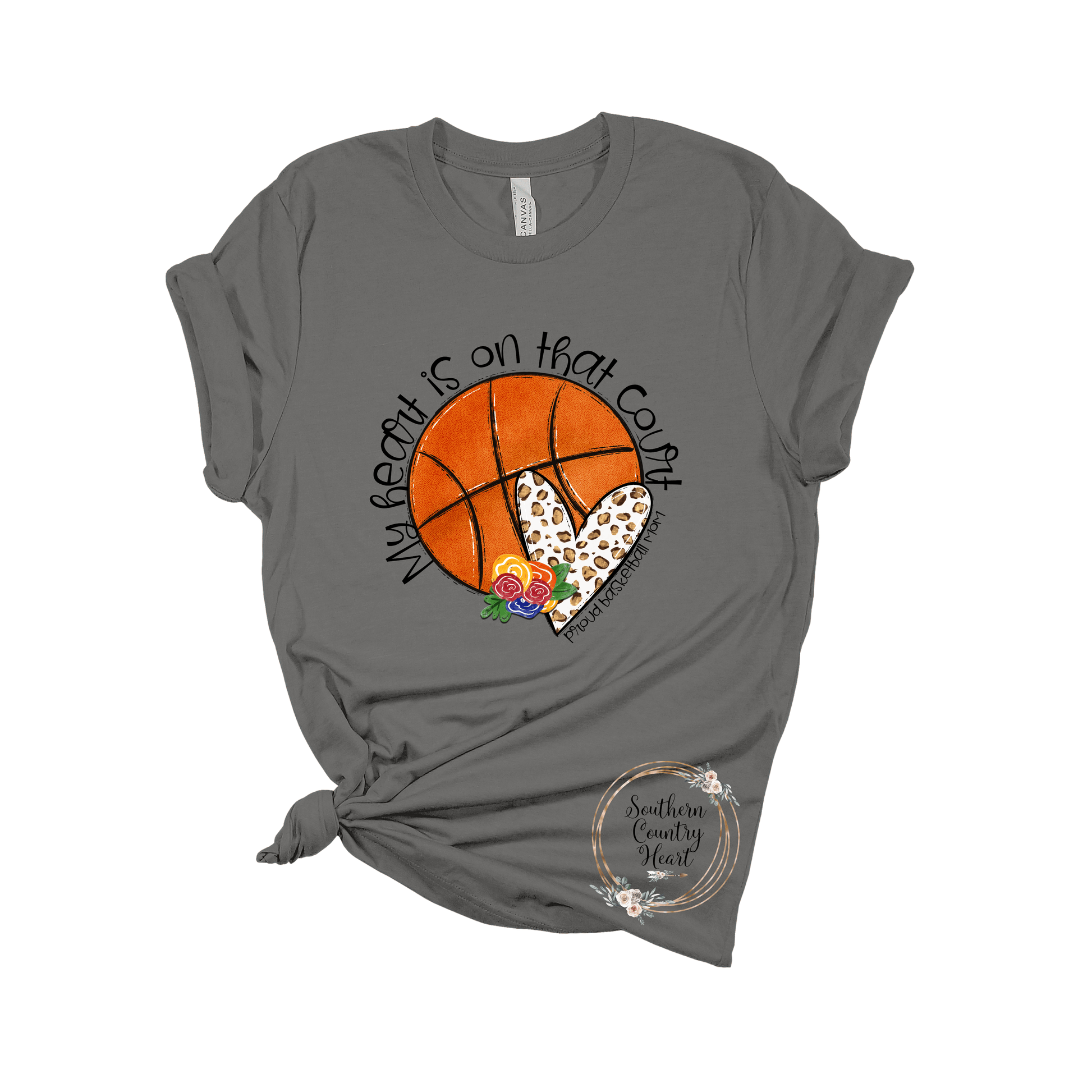 My Heart is on that Court Basketball Tee - Shirt - southerncountryheart.com