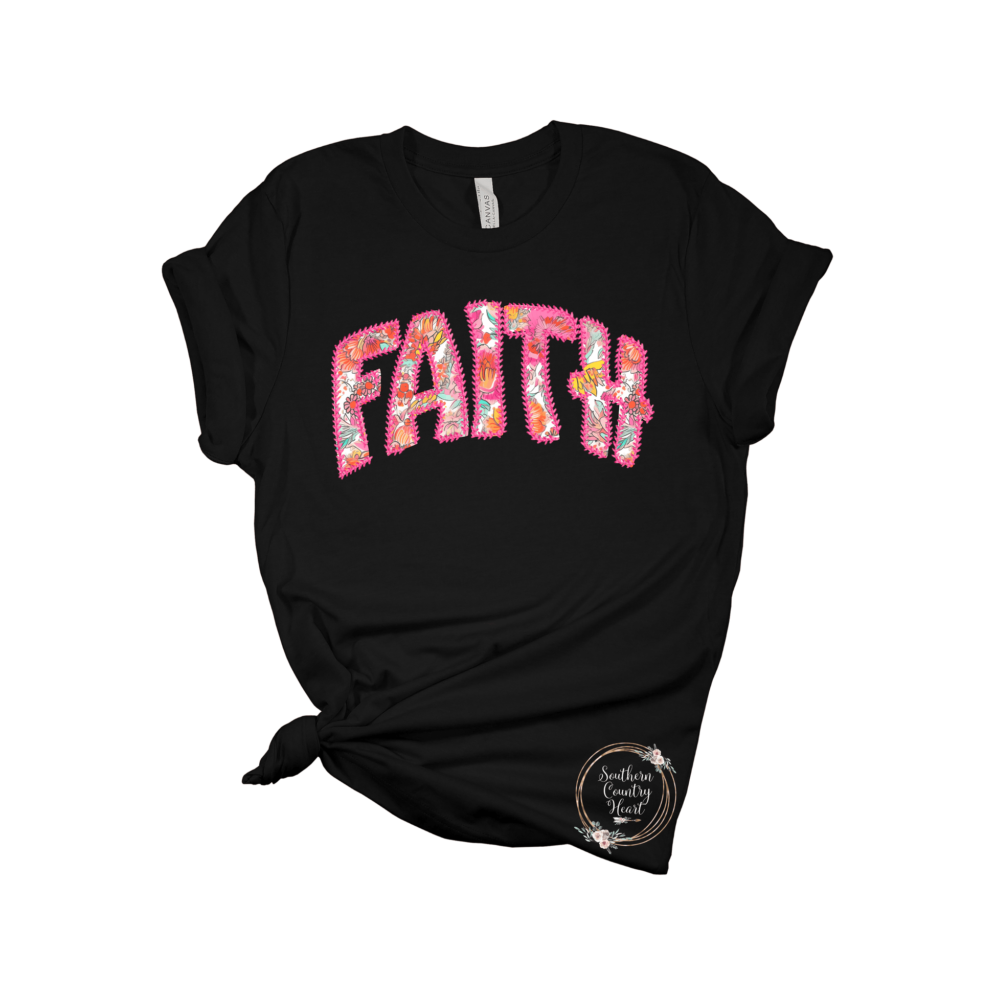 Faith Faux Stitch Tee - Shirt - southerncountryheart.com