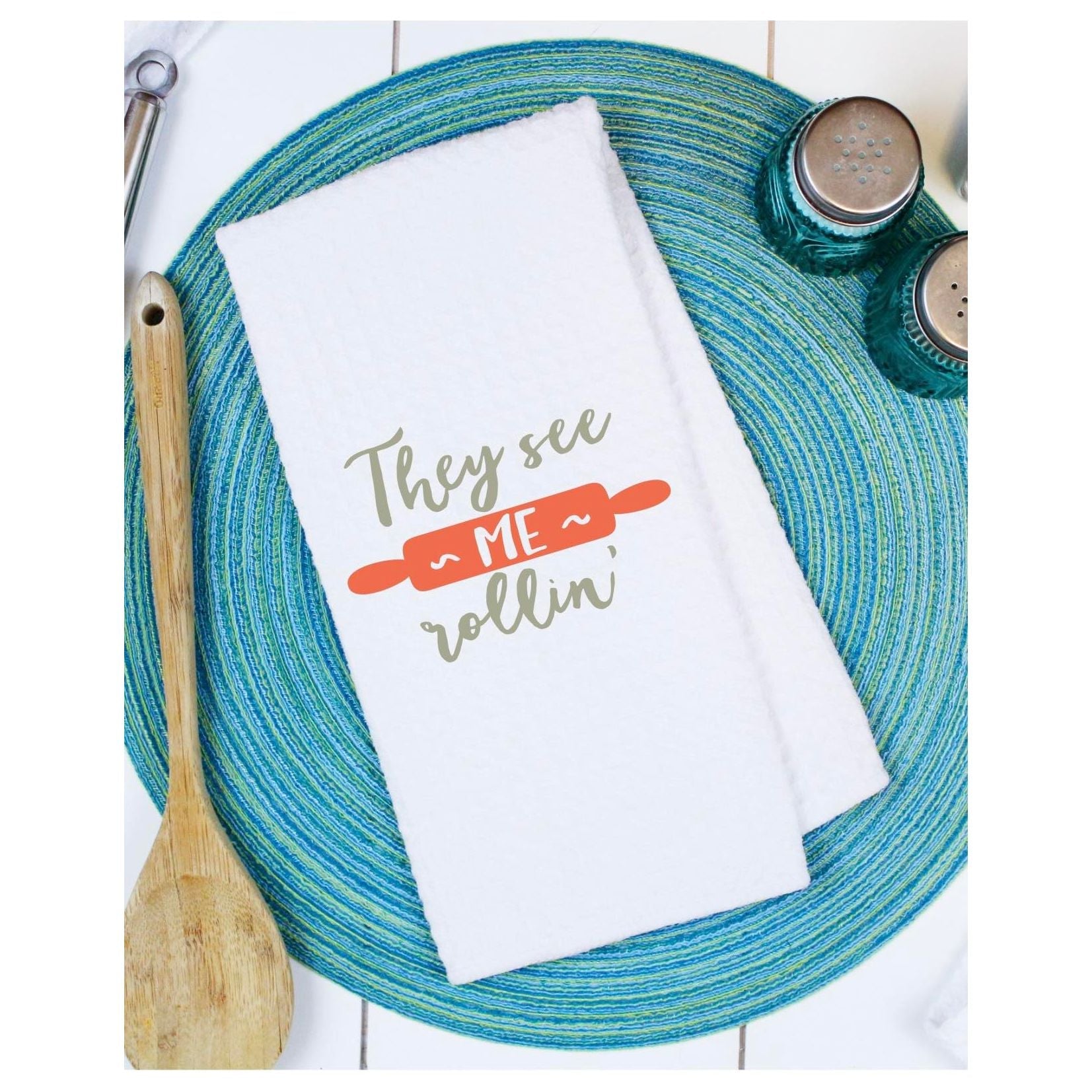 They See Me Rollin Waffle Tea Towels - southerncountryheart.com