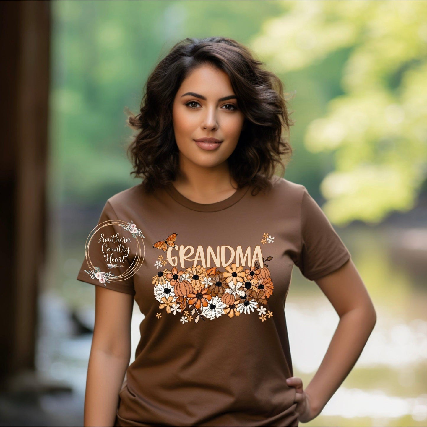 Fall Floral Grandma Tee - Shirt - southerncountryheart.com