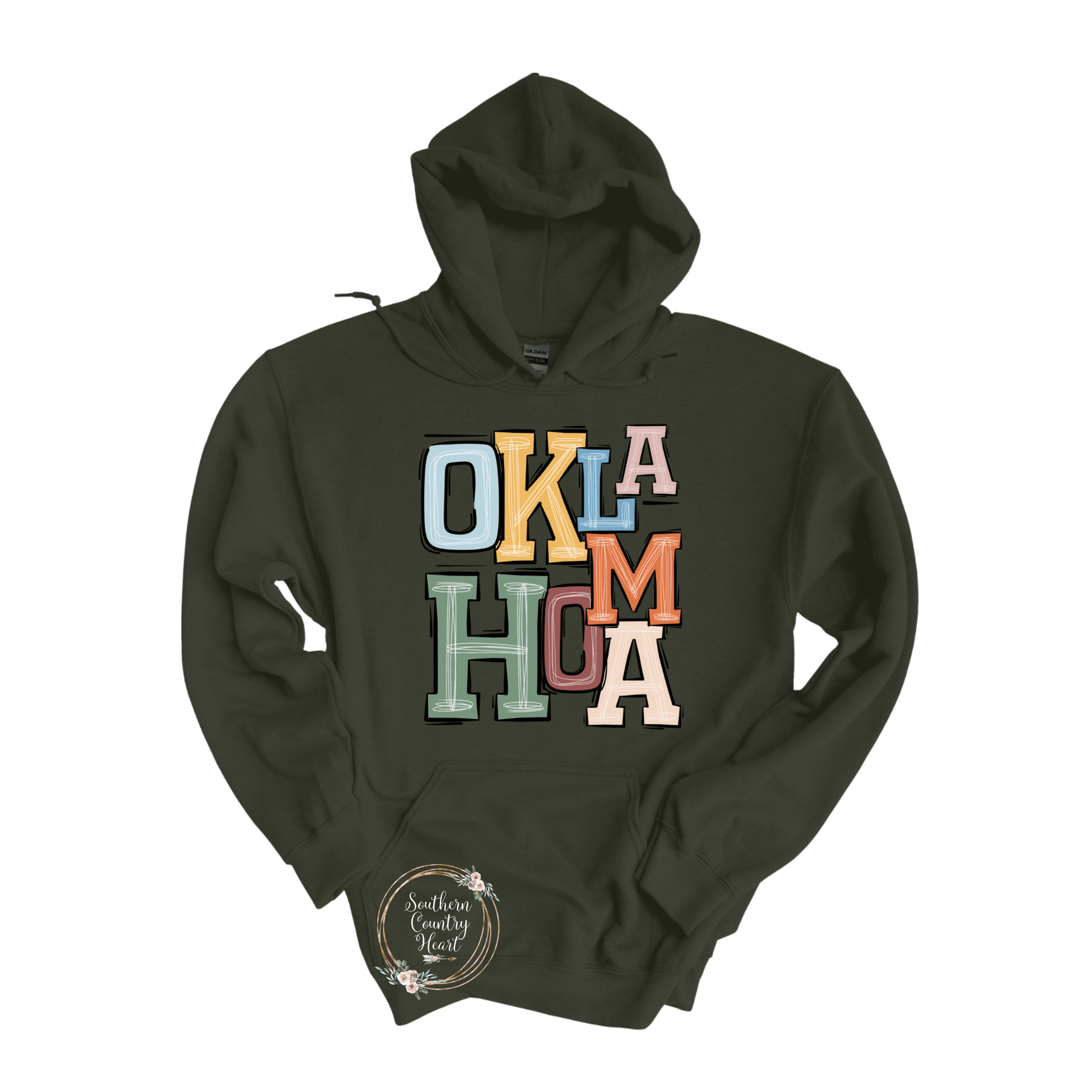 Boho Oklahoma Hoodie - southerncountryheart.com