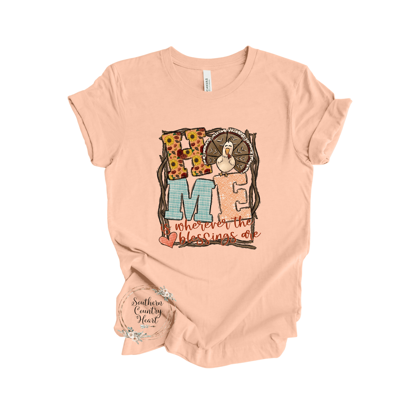 Home is Where the Blessings are Tee - Shirt - southerncountryheart.com