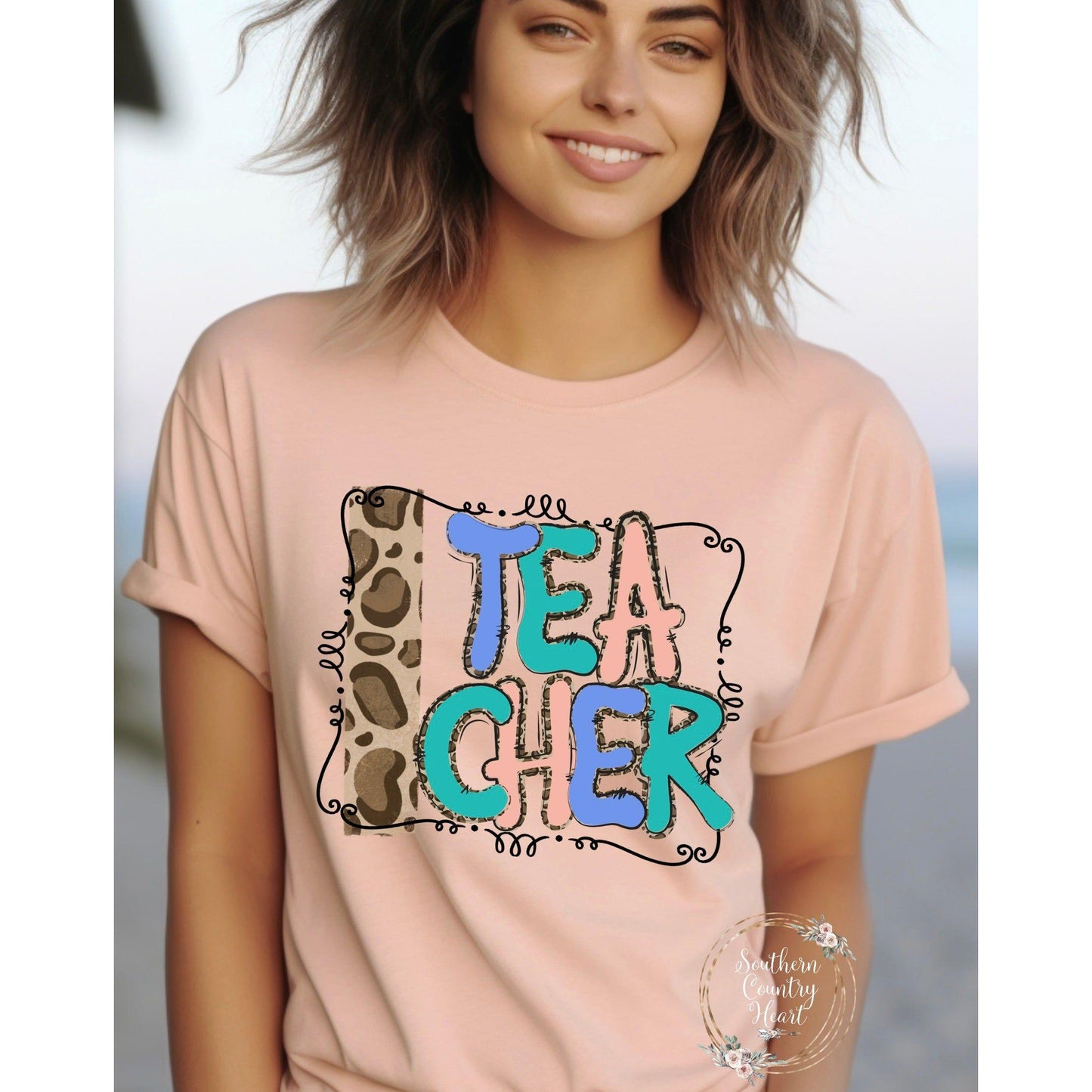 Neutral Teacher Tee - Shirt - southerncountryheart.com