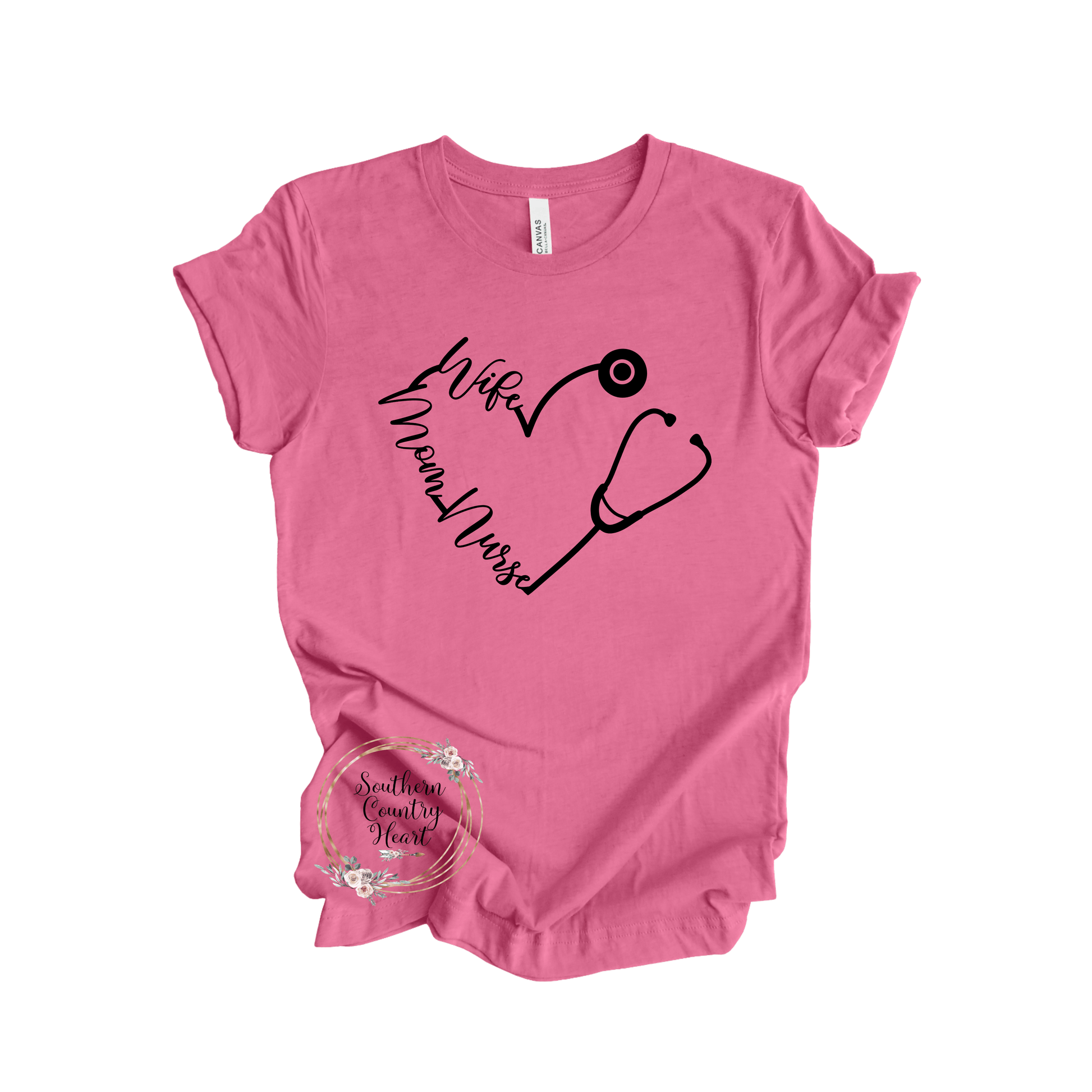 Wife Mom Nurse Tee - Shirt - southerncountryheart.com