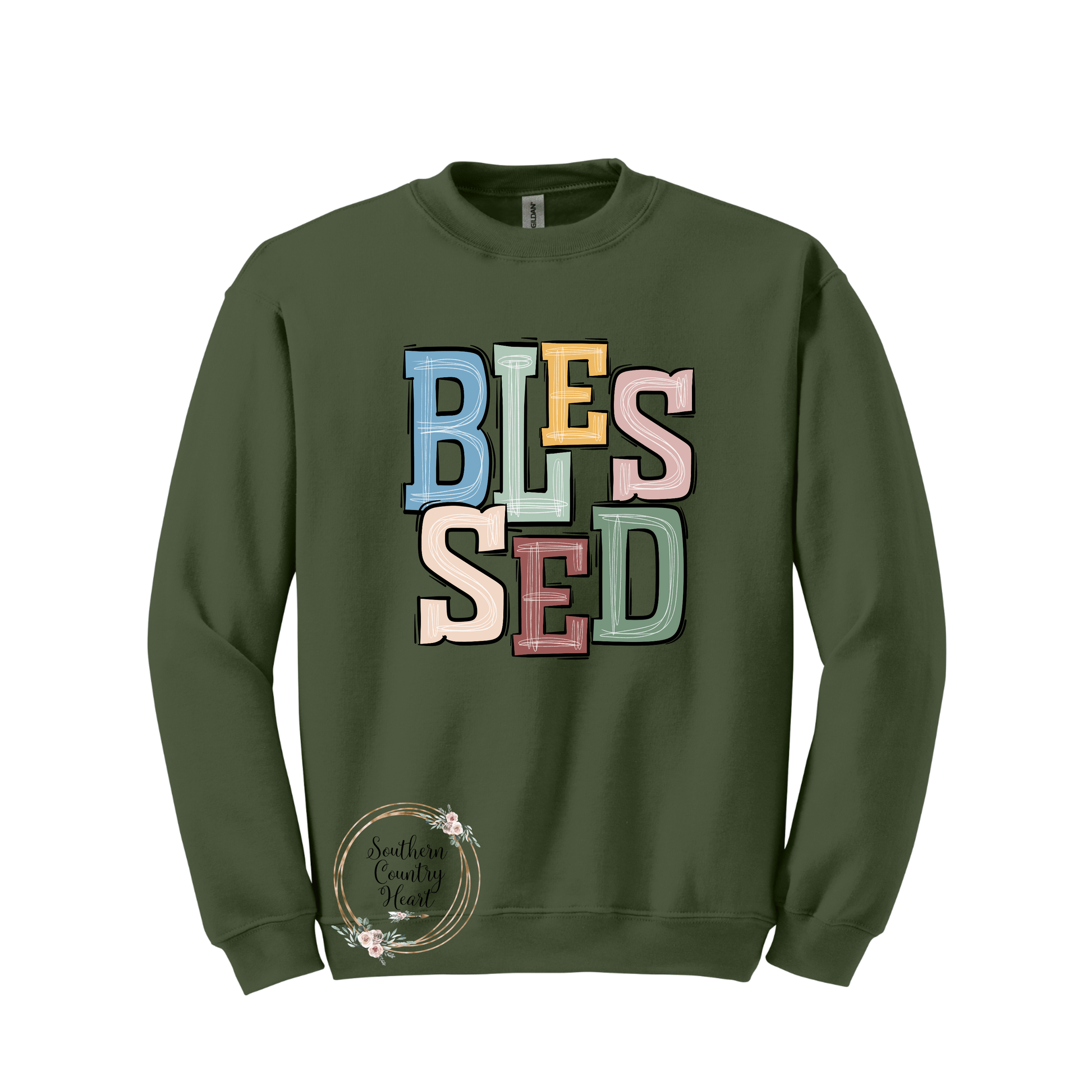 Boho Blessed Sweatshirt - southerncountryheart.com
