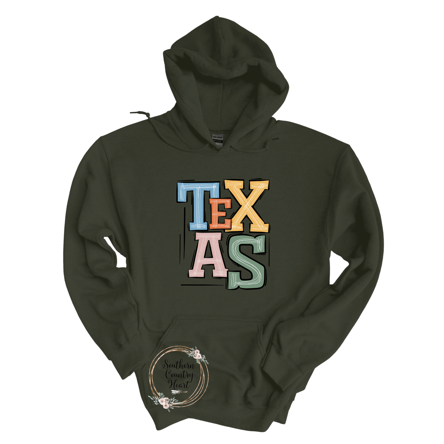 Boho Texas Hoodie - southerncountryheart.com