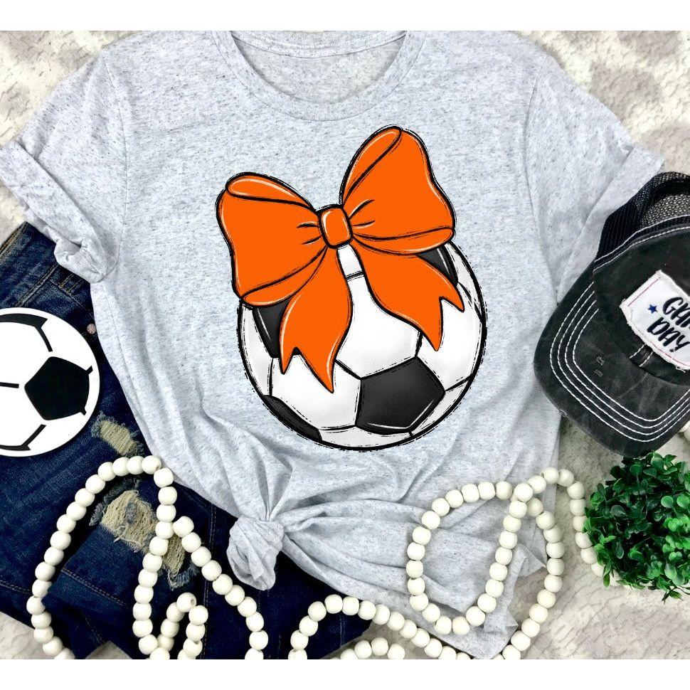 Bows and Soccer Tee - Shirt - southerncountryheart.com