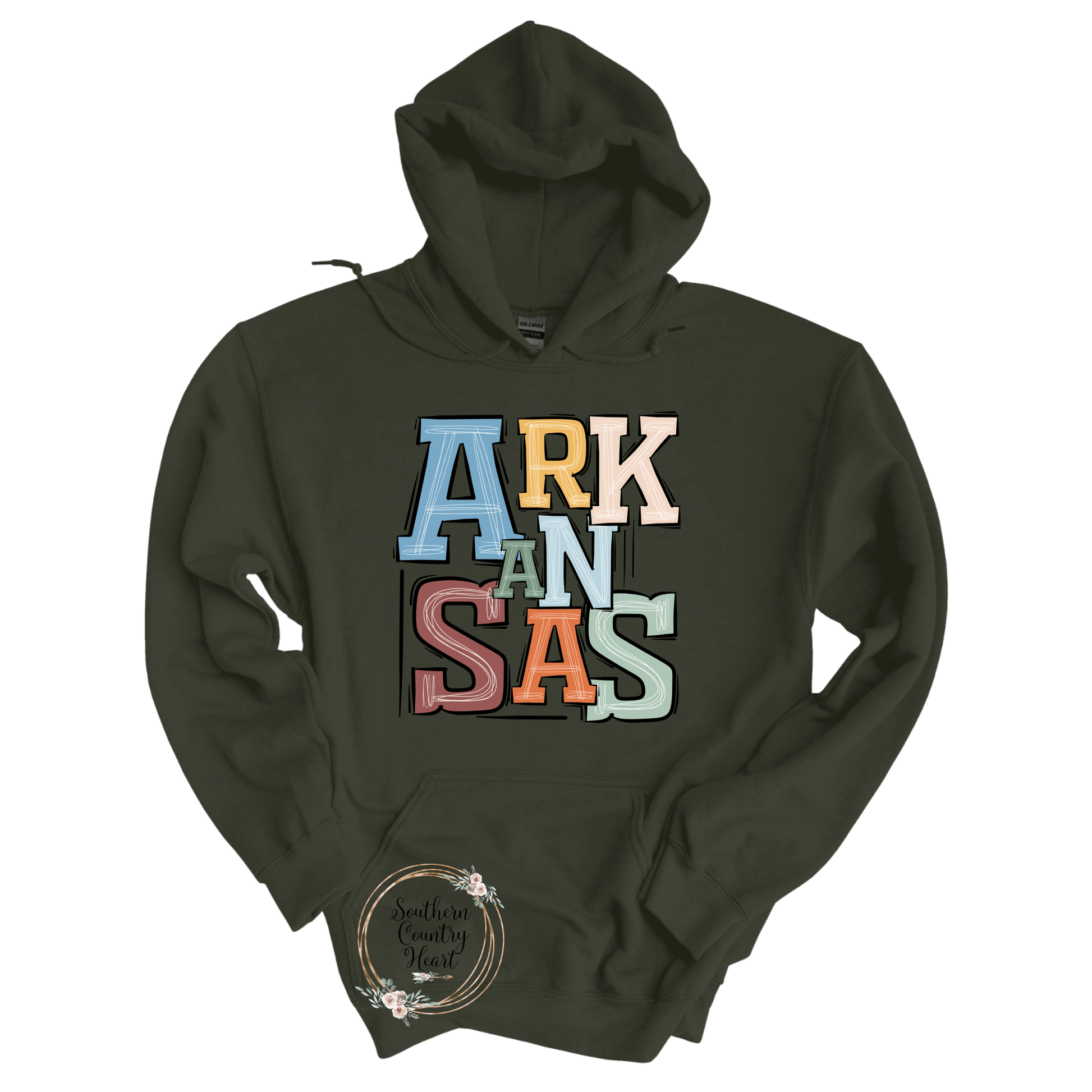 Boho Arkansas Hoodie - southerncountryheart.com