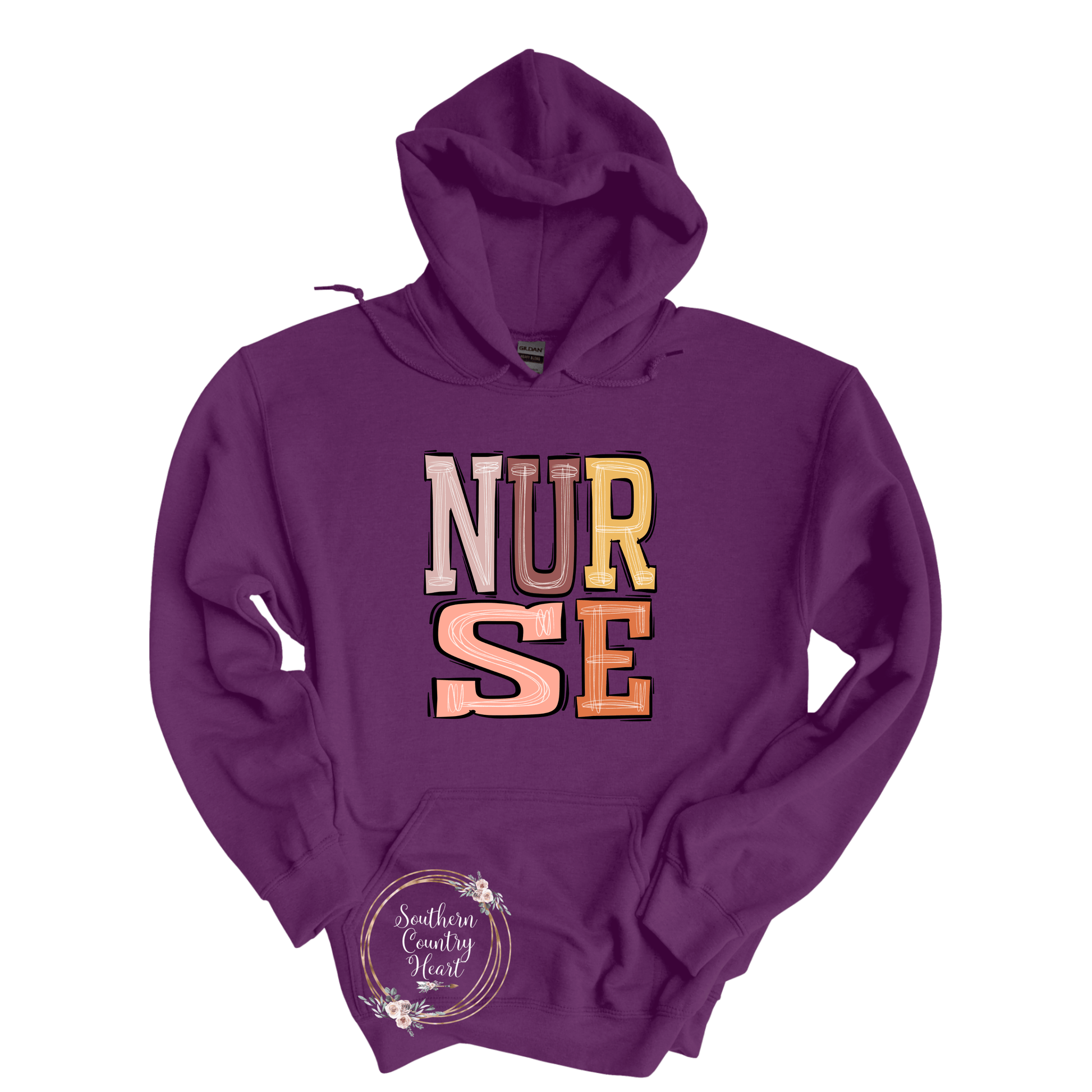 Boho Nurse Hoodie - southerncountryheart.com