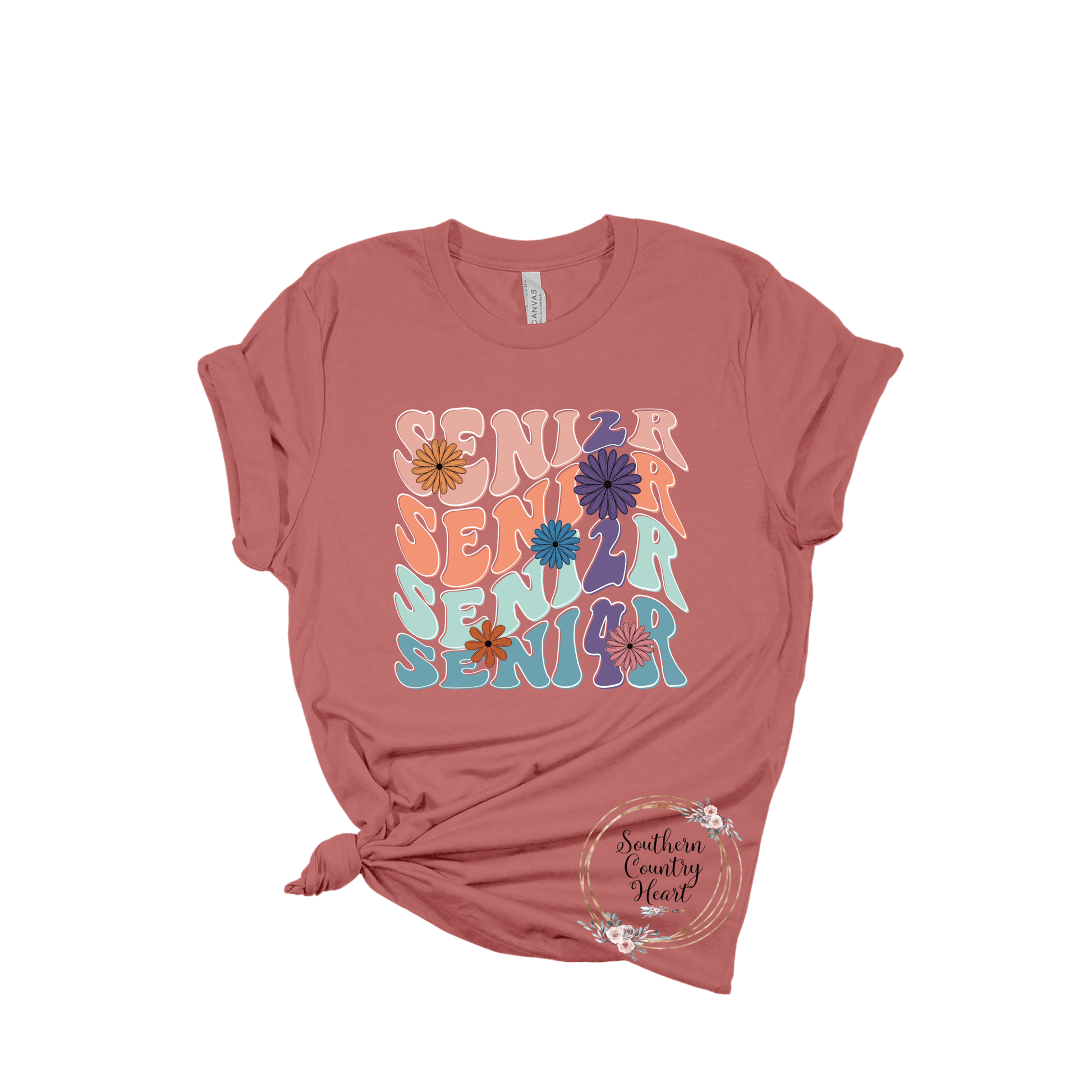 Boho Senior 2024 Colored Tee - Shirt - southerncountryheart.com