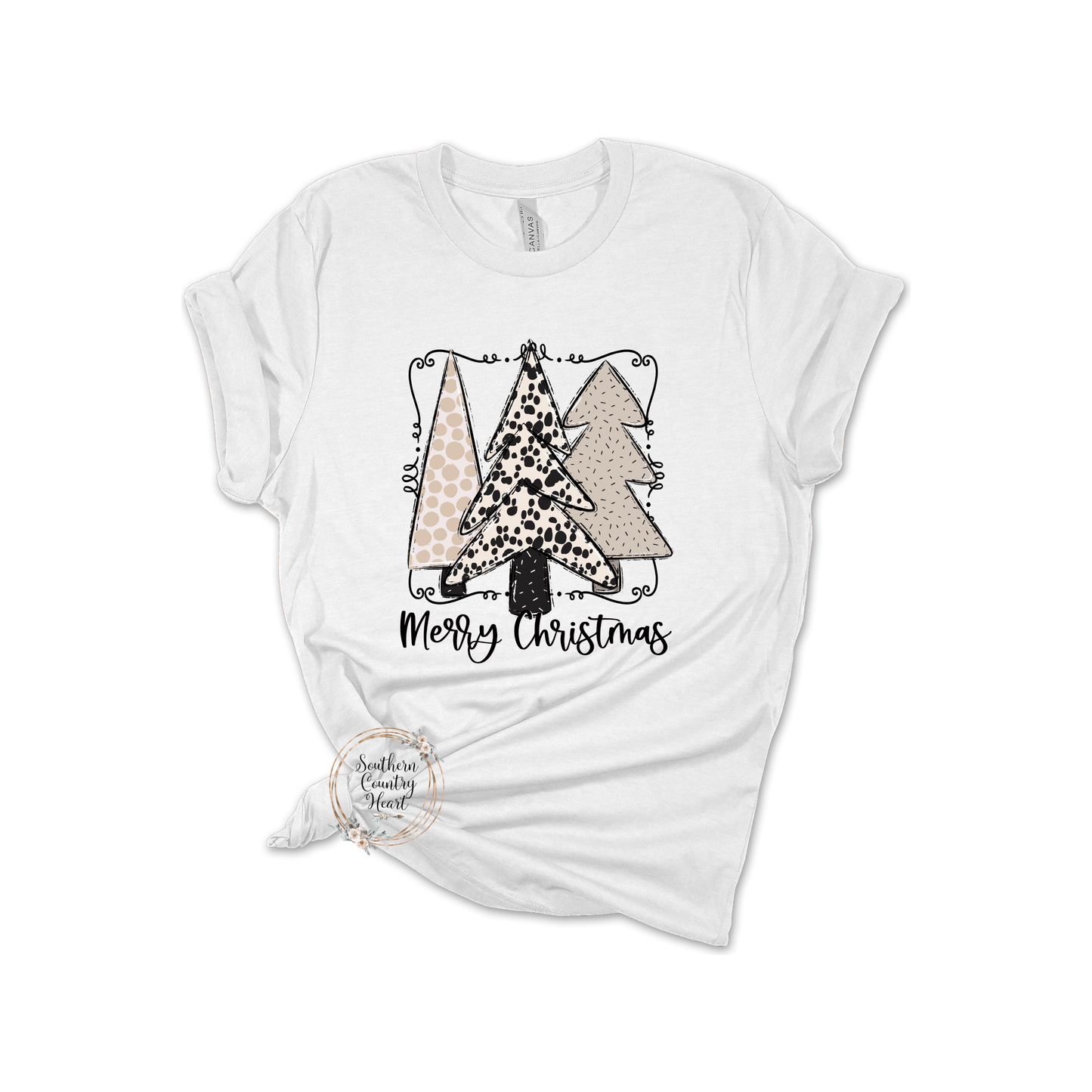 Boho Merry Christmas Tee - Shirt - southerncountryheart.com