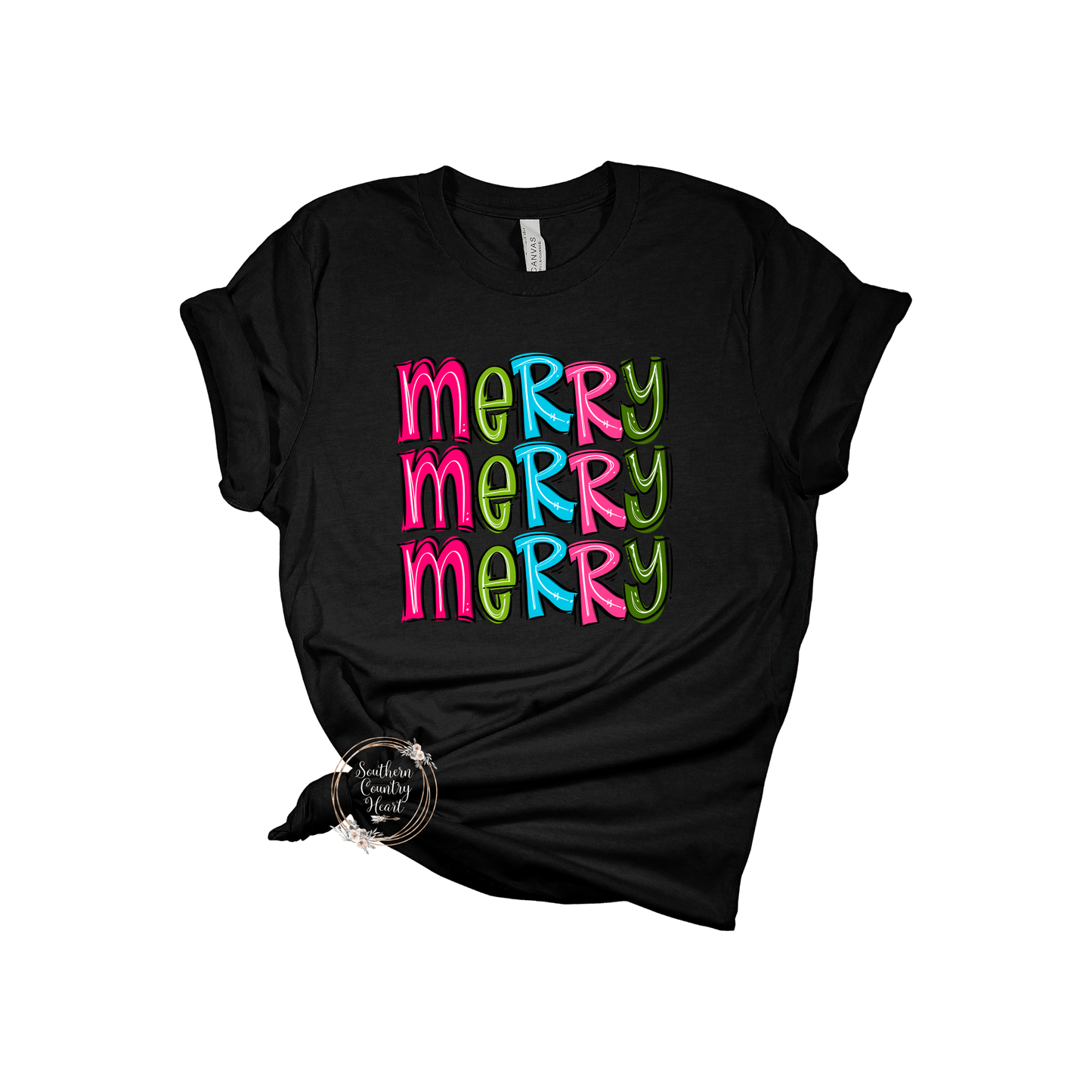 Merry Merry Merry Tee - Shirt - southerncountryheart.com