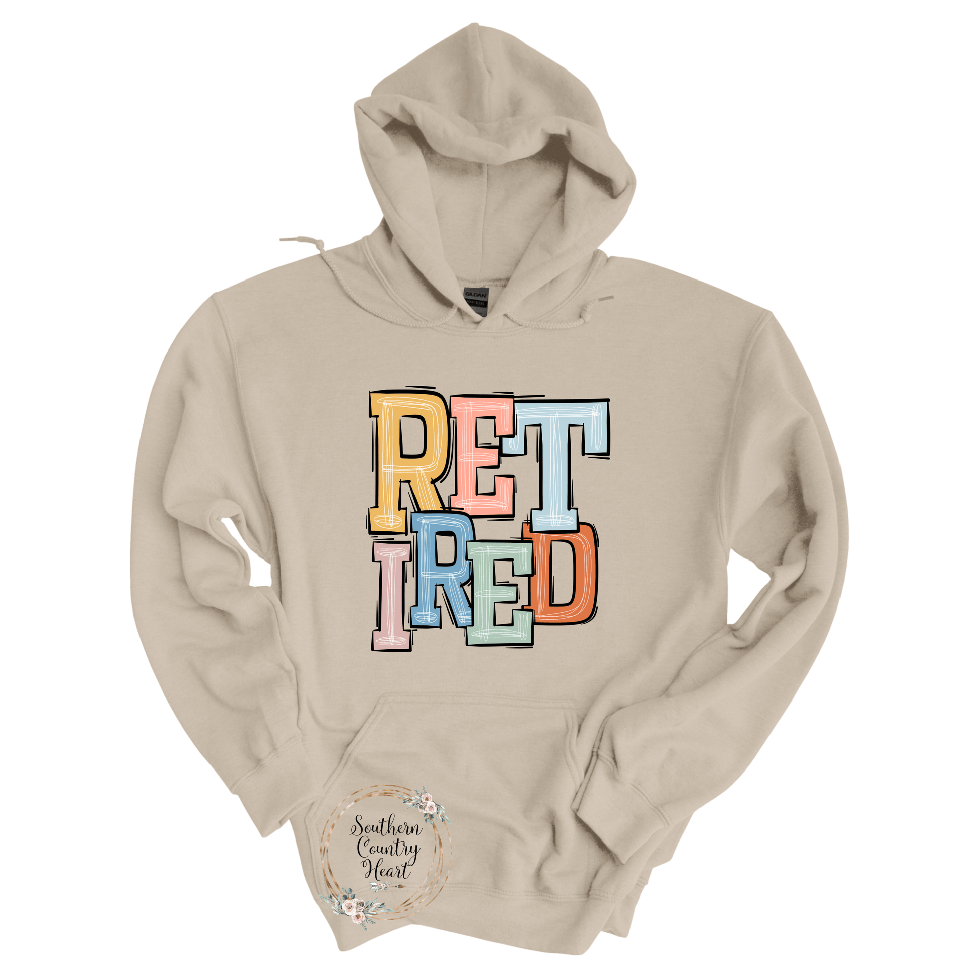 Boho Retired Hoodie - southerncountryheart.com