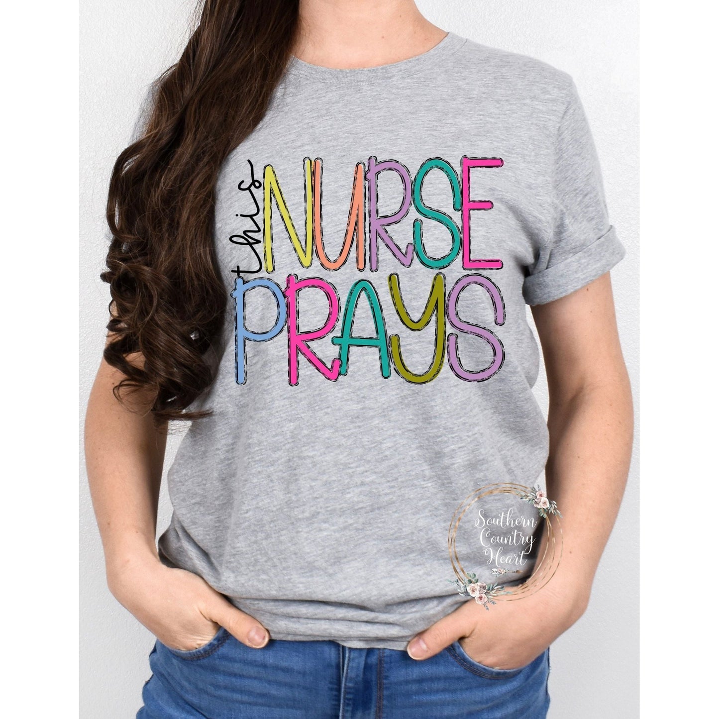 This Nurse Prays Tee - Shirt - southerncountryheart.com