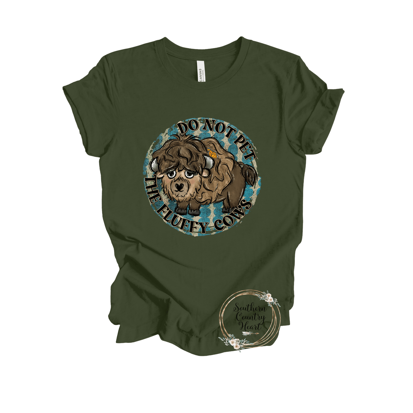 Do Not Pet the Fluffy Cow Tee - Shirt - southerncountryheart.com