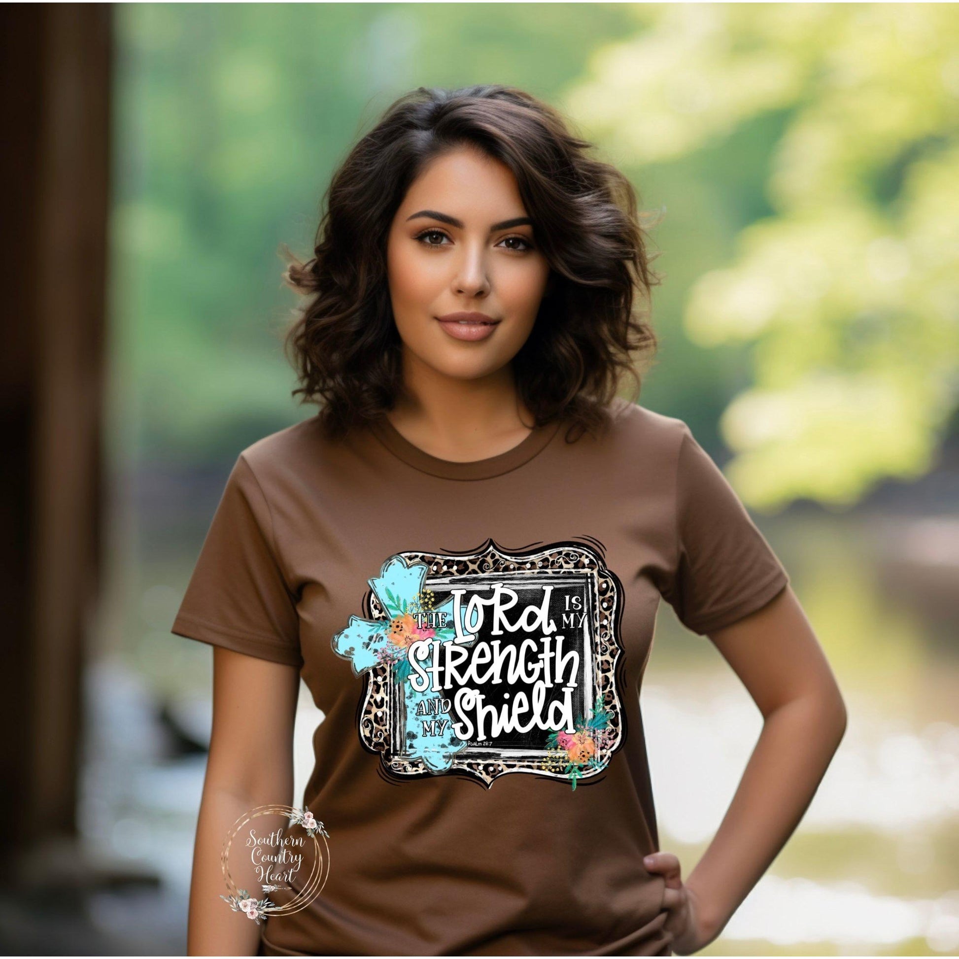 The Lord Is My Strength and My Shield Tee - Shirt - southerncountryheart.com