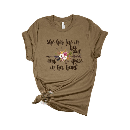 She Has Fire in Her Soul Tee - Shirt - southerncountryheart.com