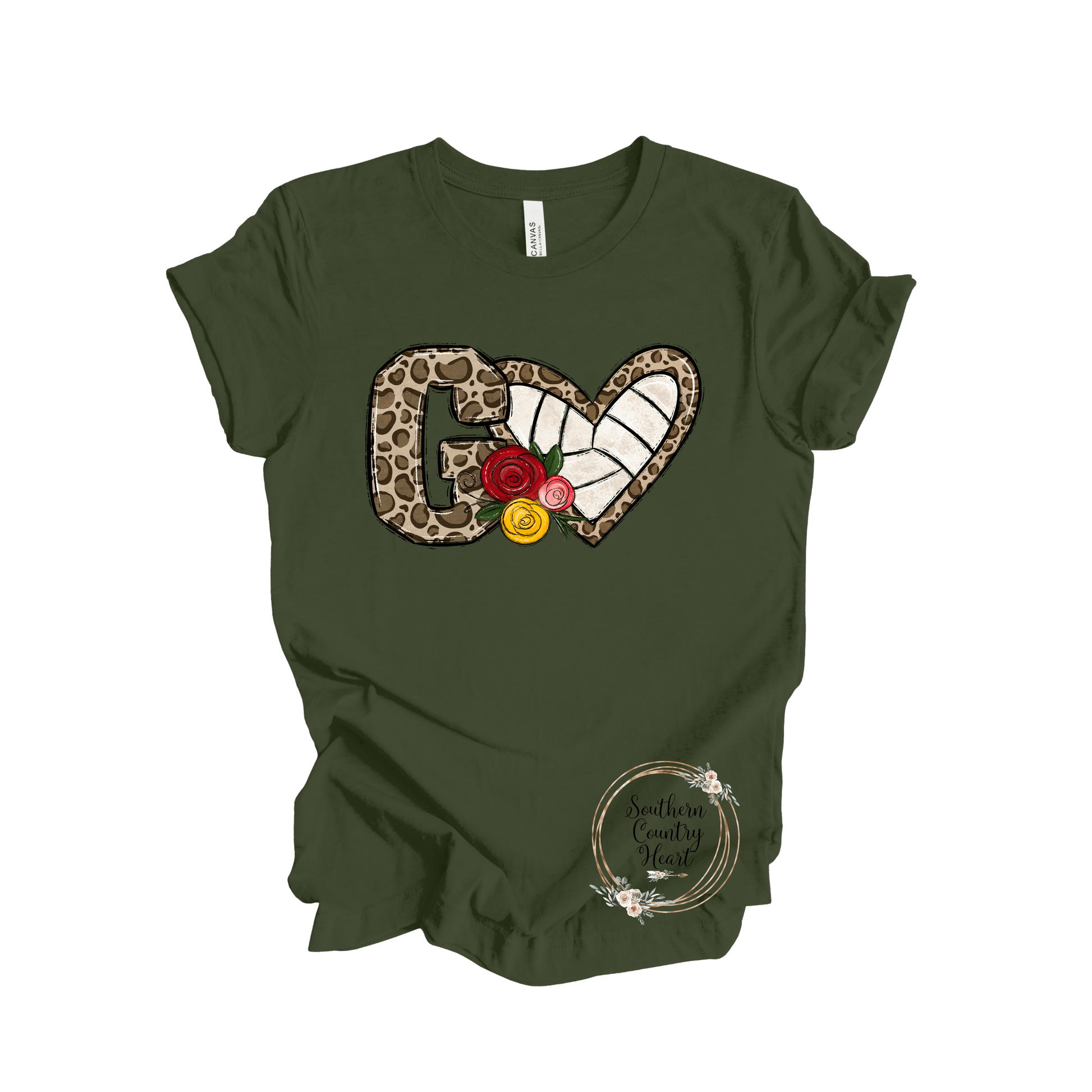 Go Hearts Volleyball Tee - Shirt - southerncountryheart.com