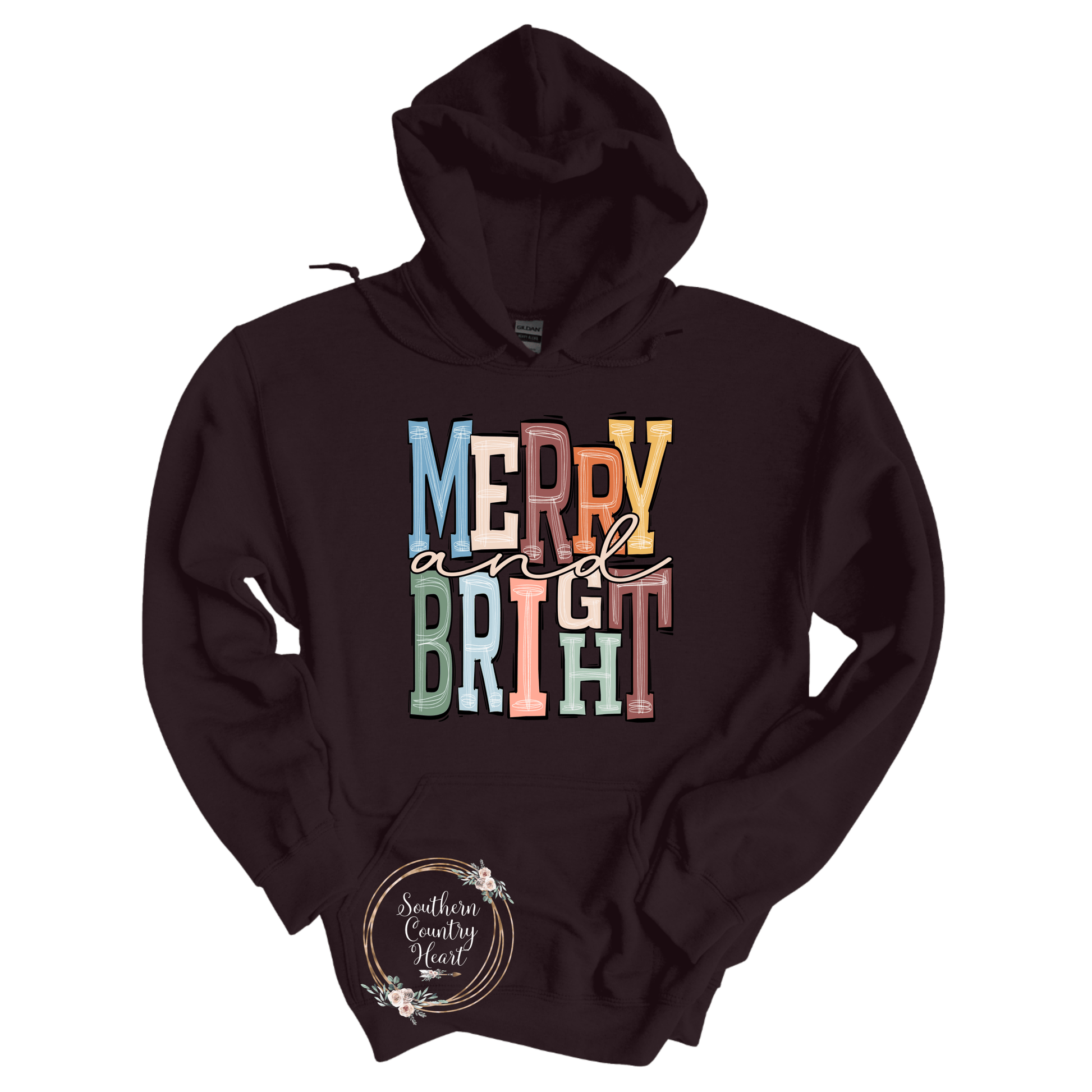 Boho Merry & Bright Hoodie - southerncountryheart.com