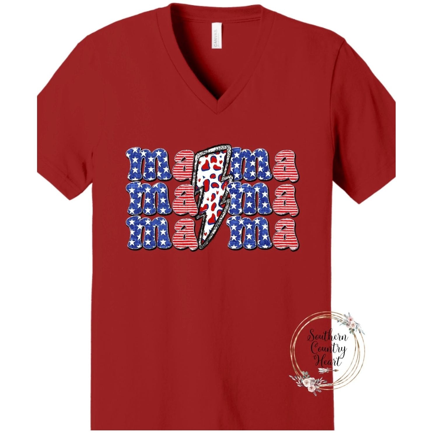 Mama Lightning Bolt Tee - Shirt - southerncountryheart.com