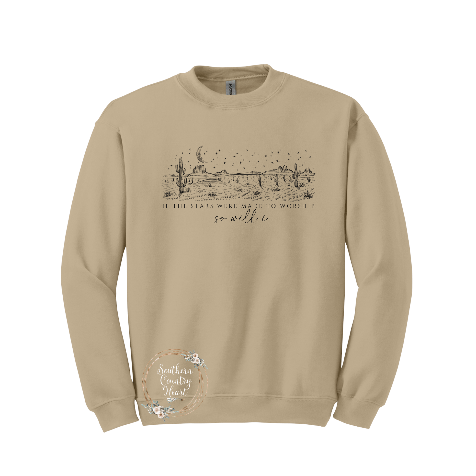 If The Stars Were Made To Worship Sweatshirt - southerncountryheart.com