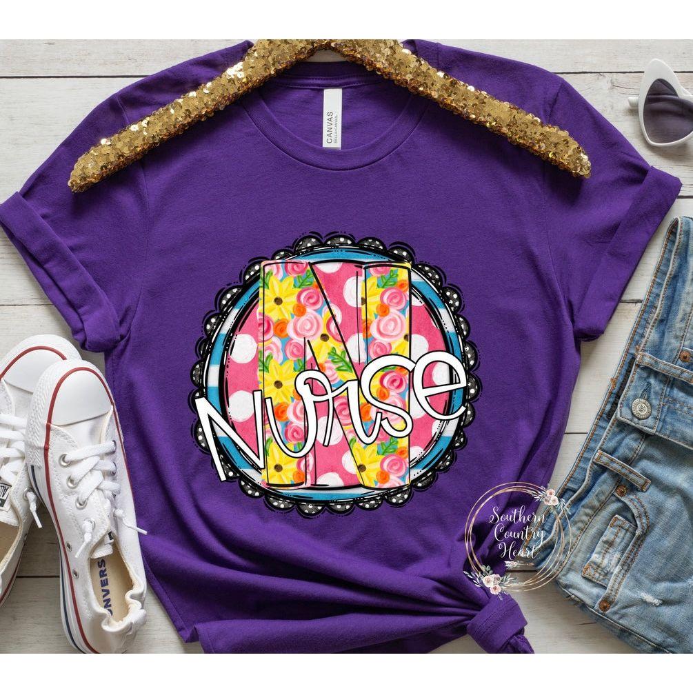 Sunny Dots Nurse Tee - Shirt - southerncountryheart.com