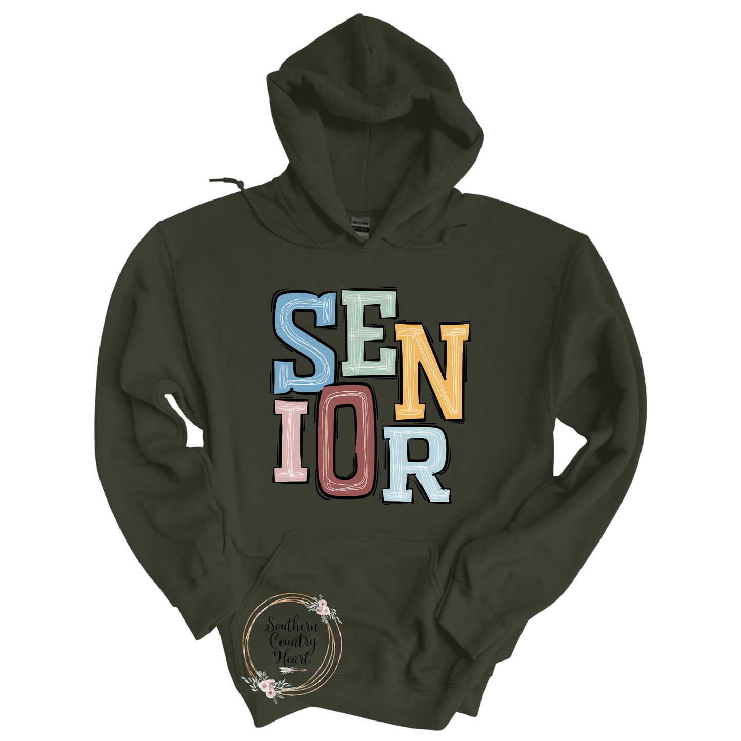 Boho Senior Hoodie - southerncountryheart.com
