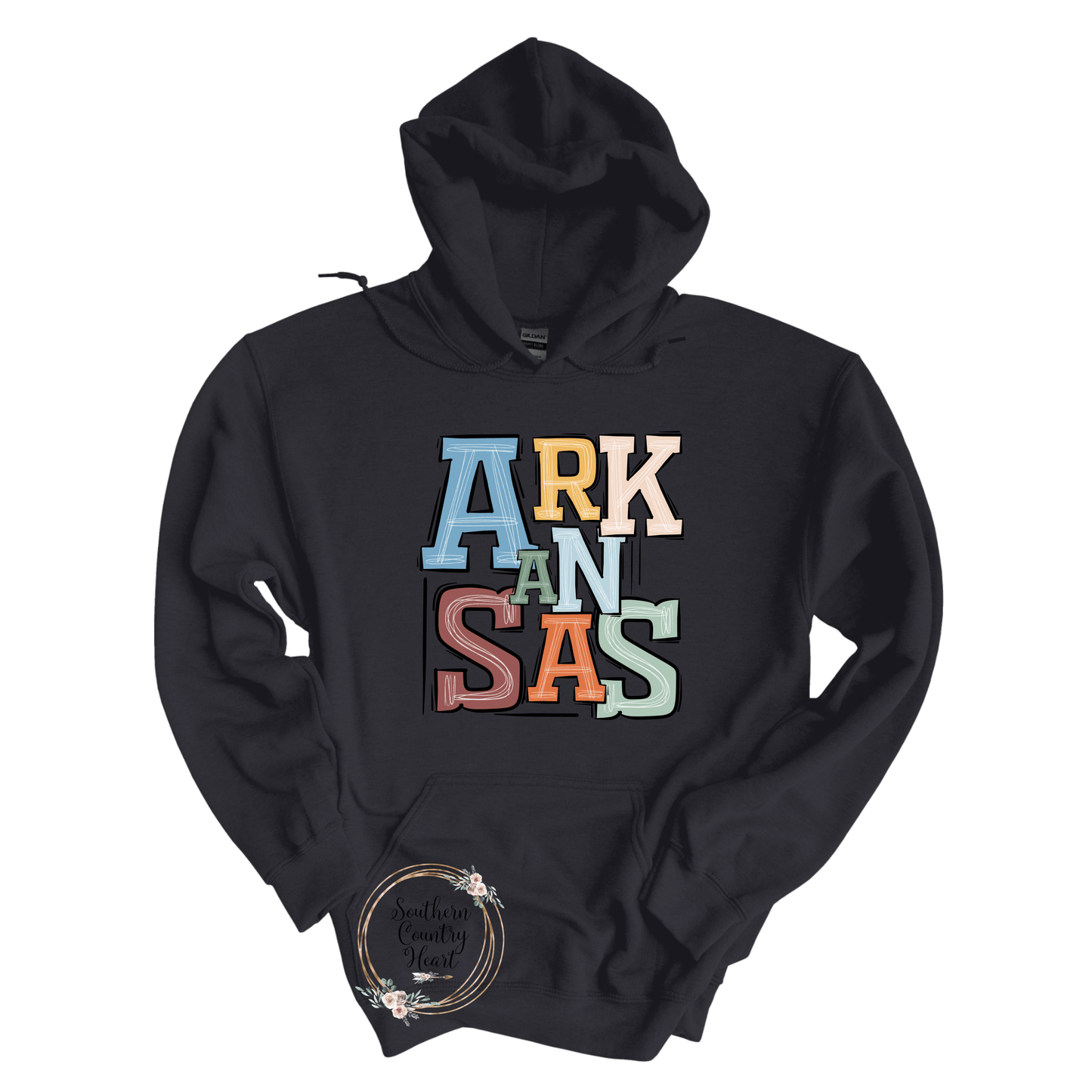 Boho Arkansas Hoodie - southerncountryheart.com