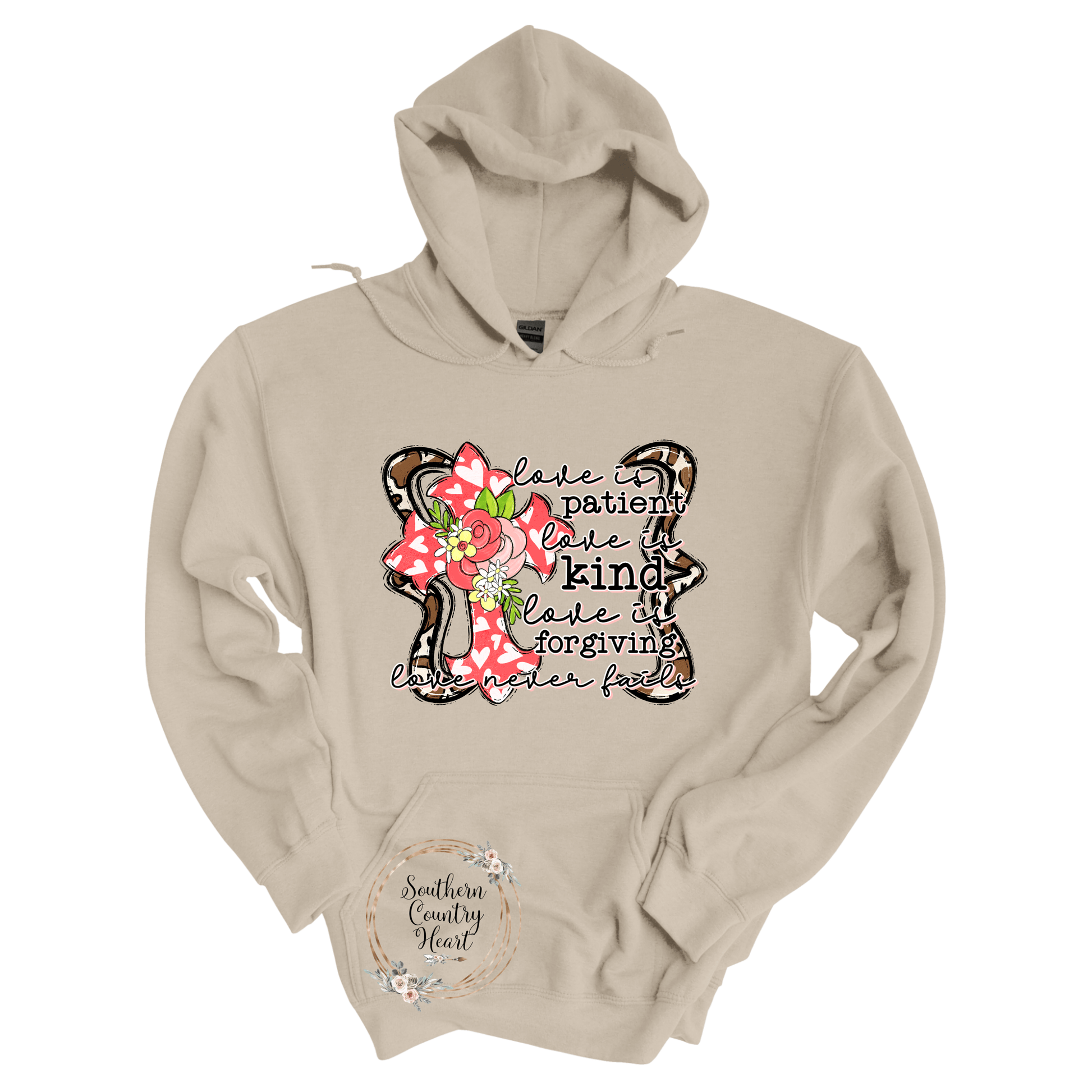 Love Is Patient Love Is Kind Hoodie - southerncountryheart.com