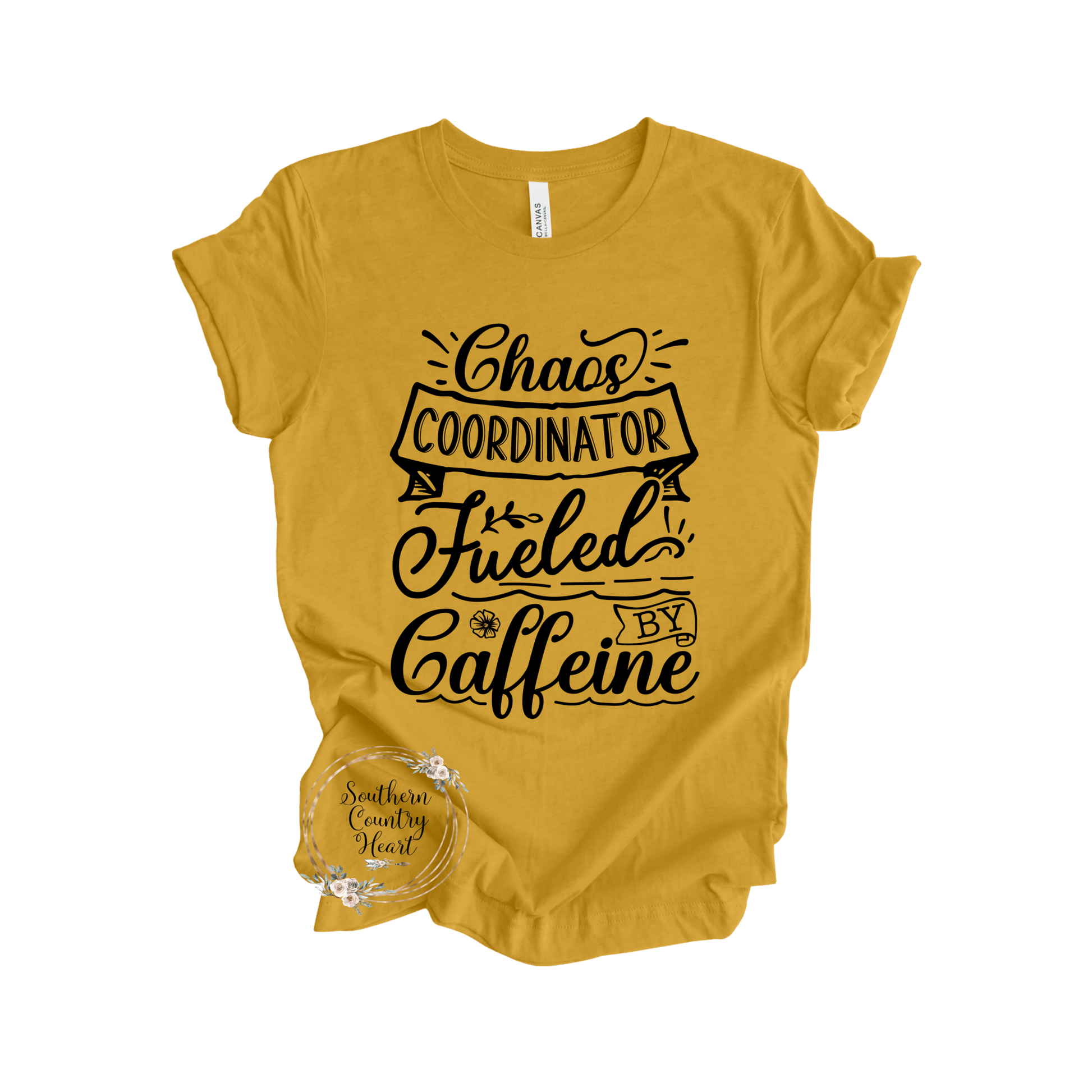 Chaos Coordinator Fueled by Coffee Tee - Shirt - southerncountryheart.com