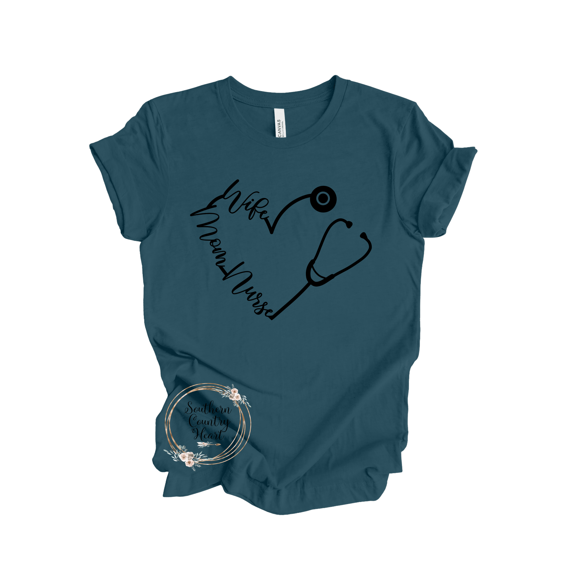 Wife Mom Nurse Tee - Shirt - southerncountryheart.com