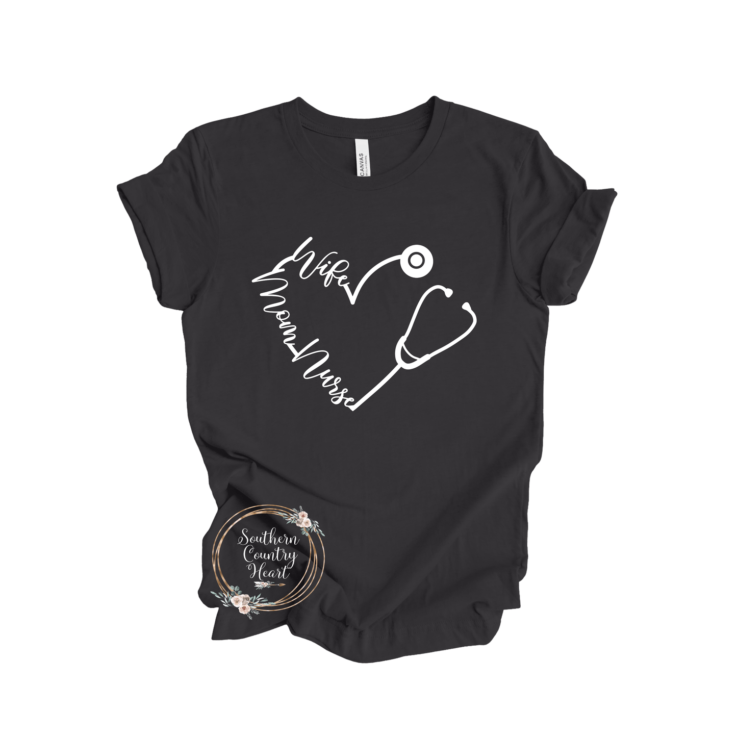 Wife Mom Nurse Tee - Shirt - southerncountryheart.com