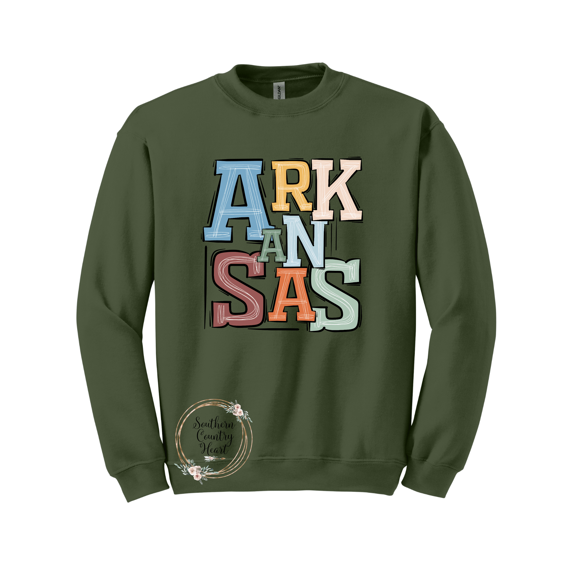 Boho Arkansas Sweatshirt - southerncountryheart.com