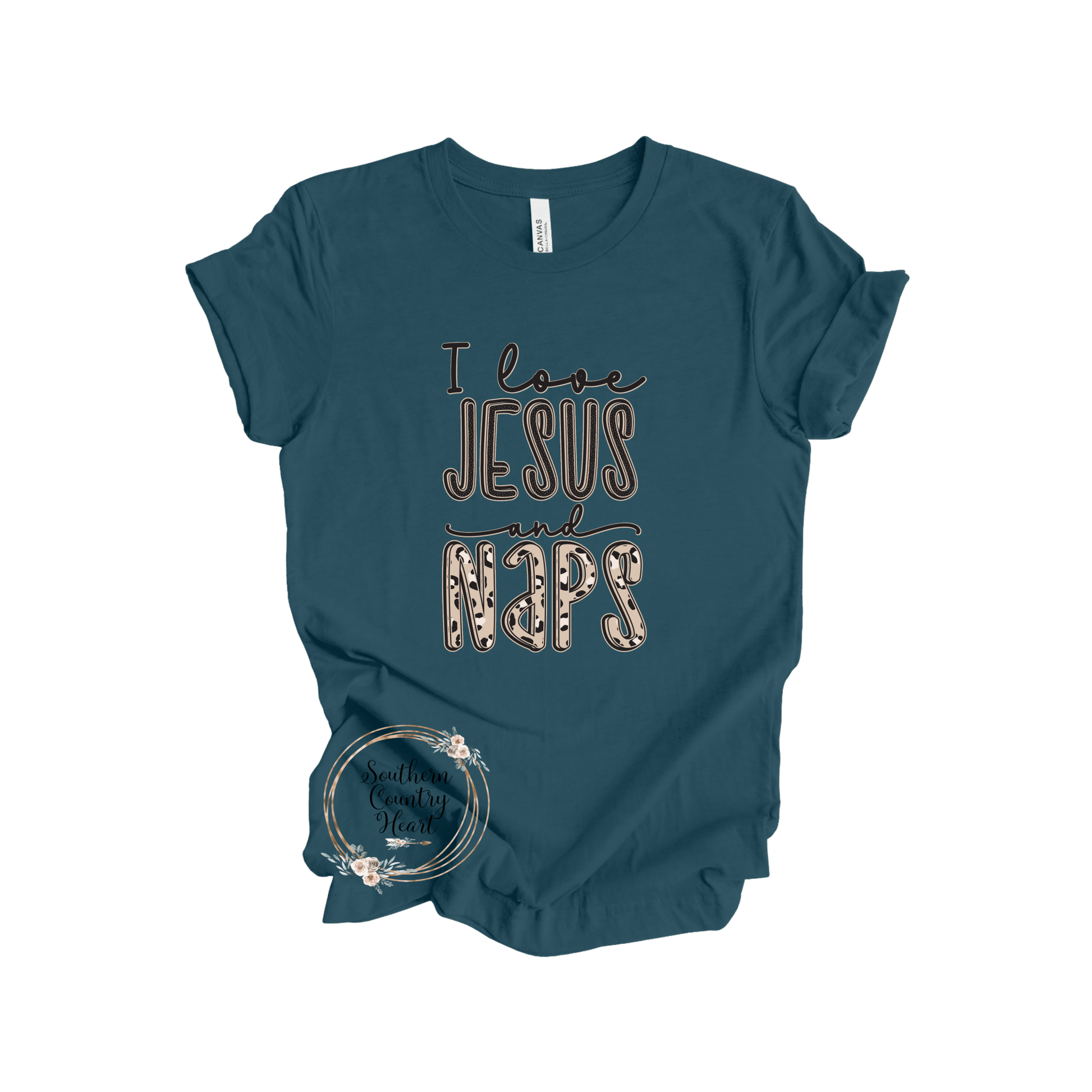 I Love Jesus and Naps Tee - Shirt - southerncountryheart.com