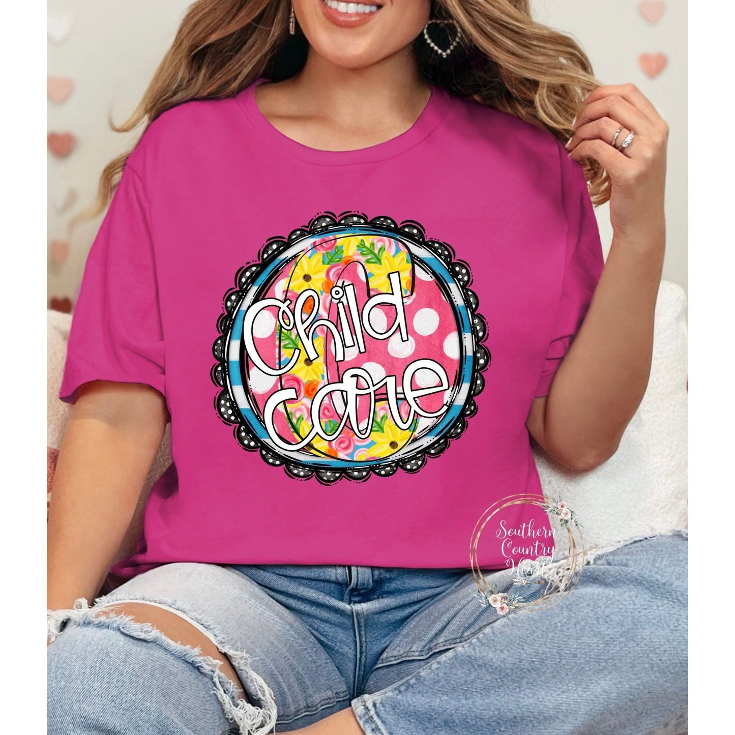 Sunny Dots Childcare Tee - Shirt - southerncountryheart.com