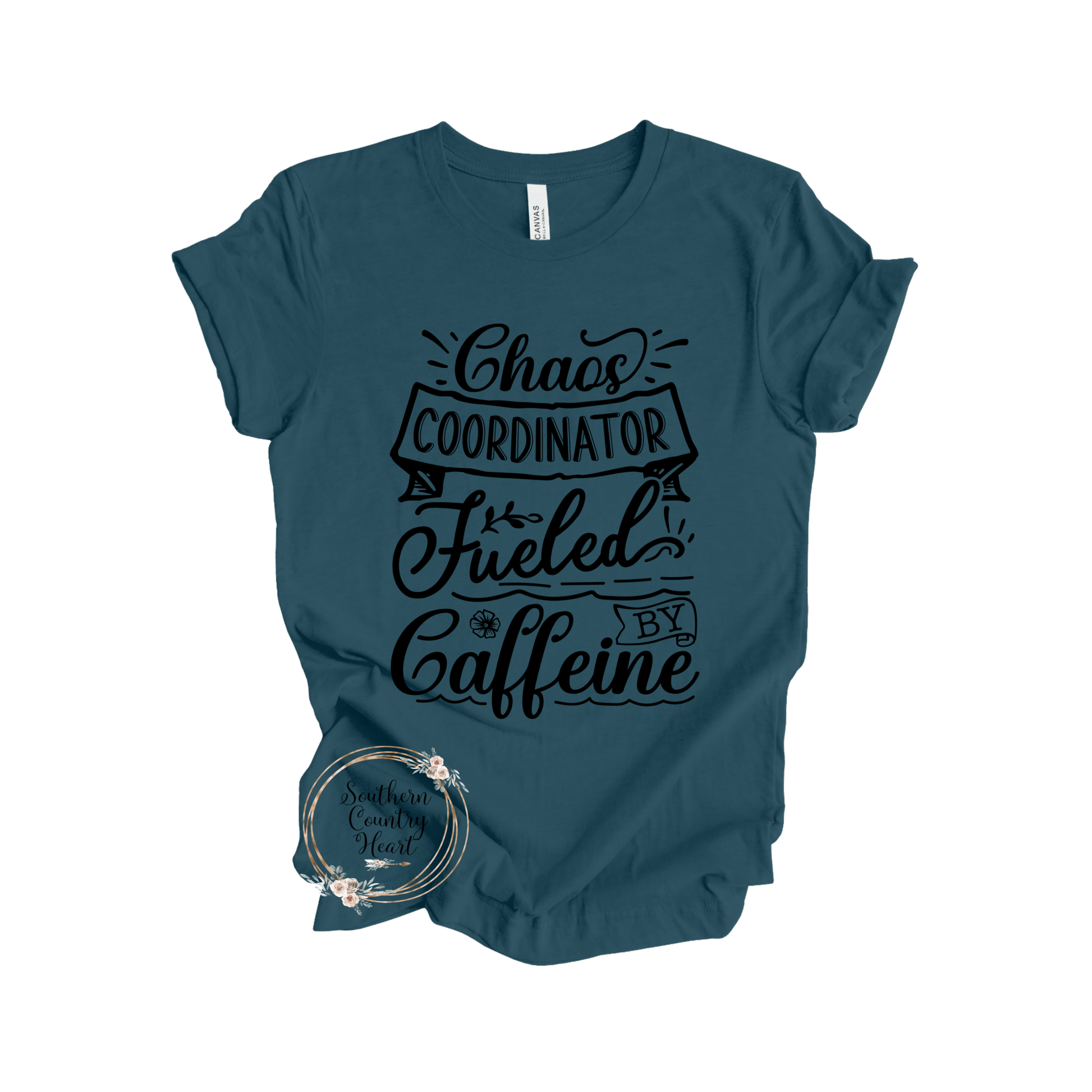 Chaos Coordinator Fueled by Coffee Tee - Shirt - southerncountryheart.com
