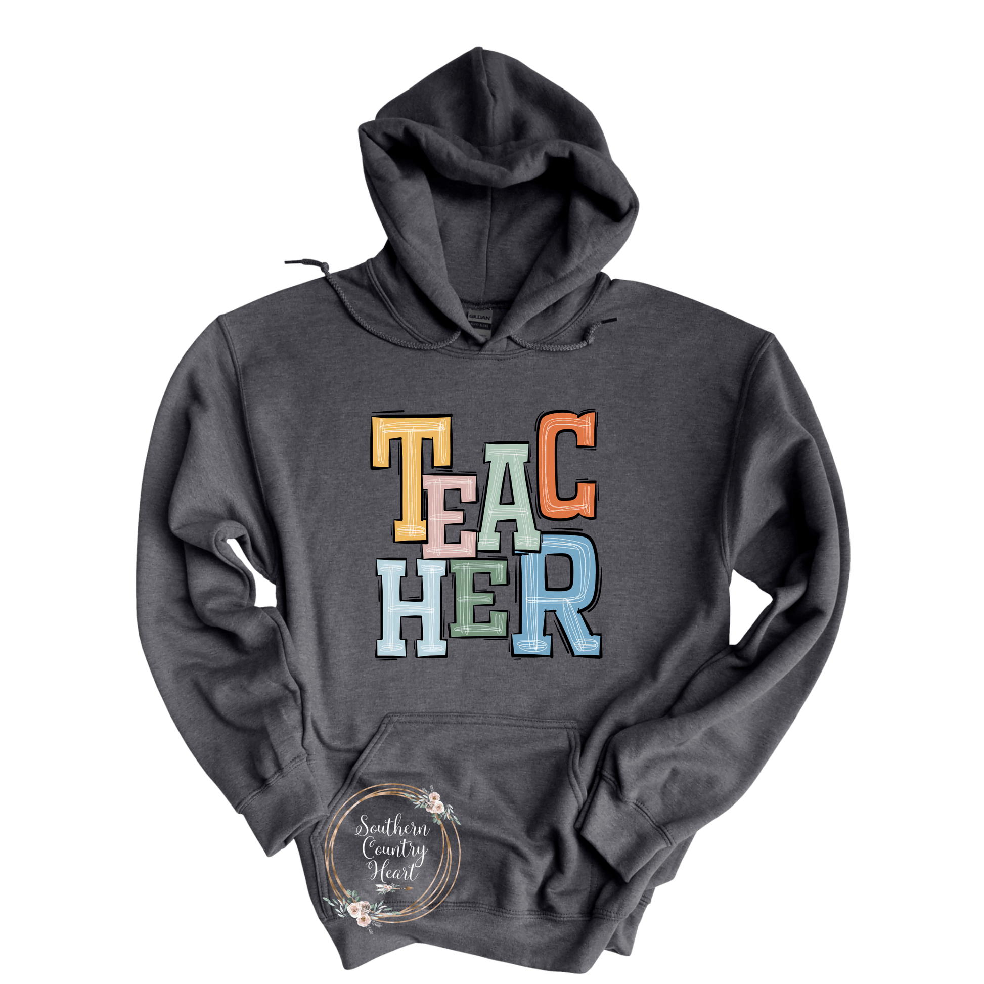 Boho Teacher Hoodie - southerncountryheart.com