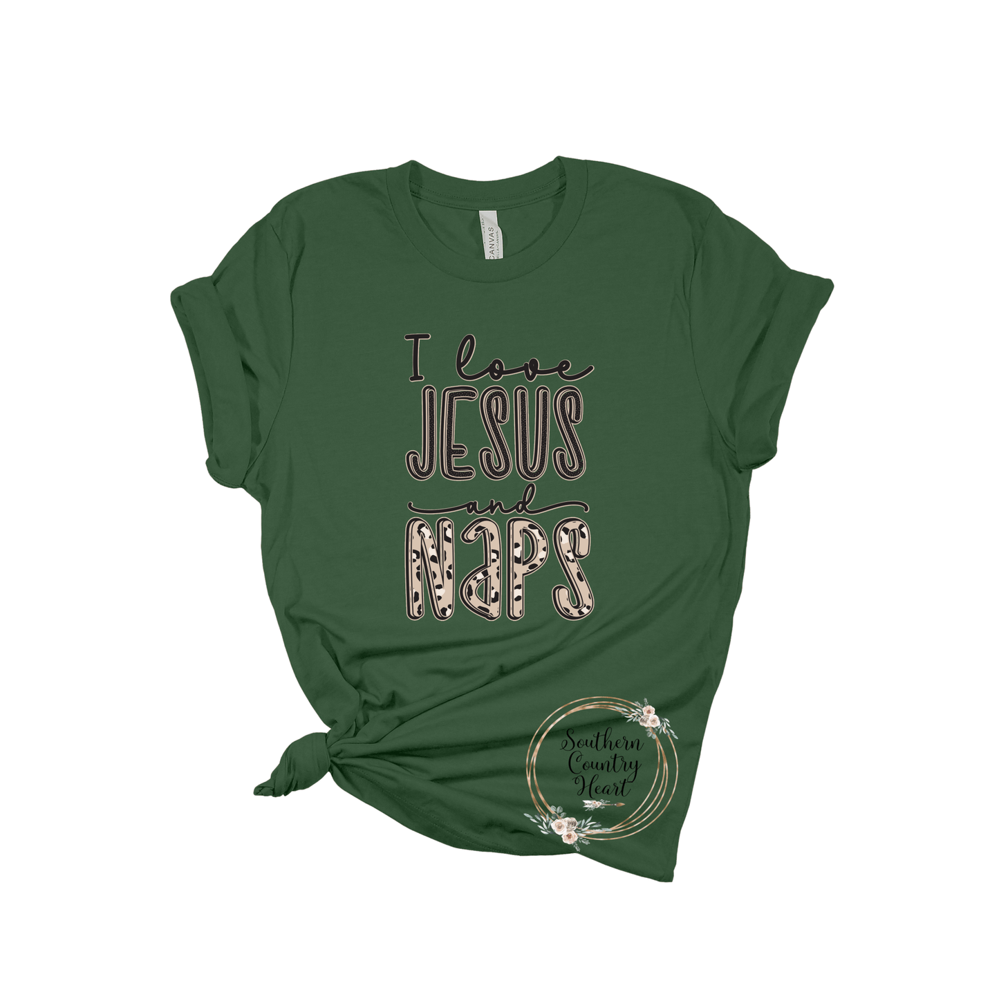 I Love Jesus and Naps Tee - Shirt - southerncountryheart.com