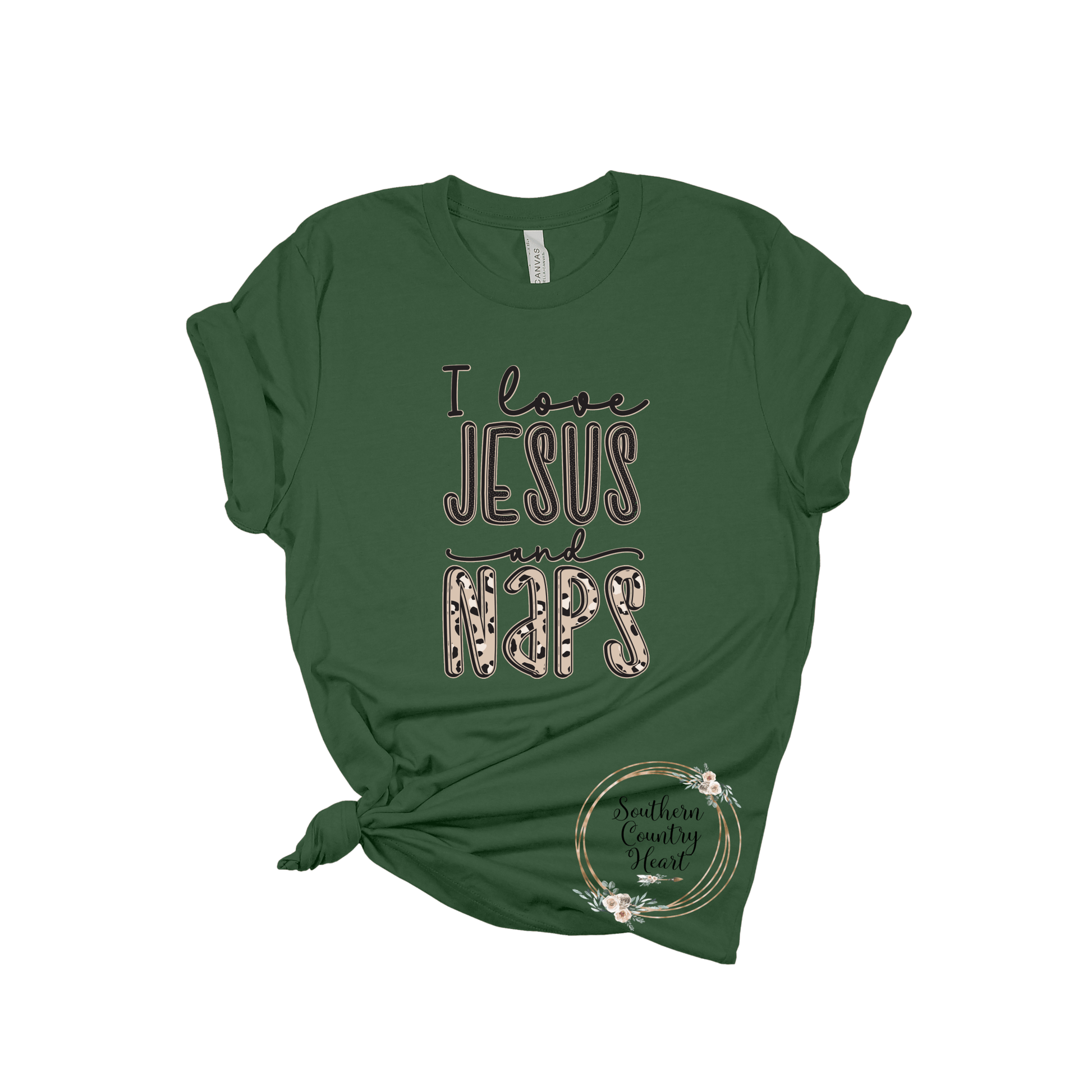 I Love Jesus and Naps Tee - Shirt - southerncountryheart.com