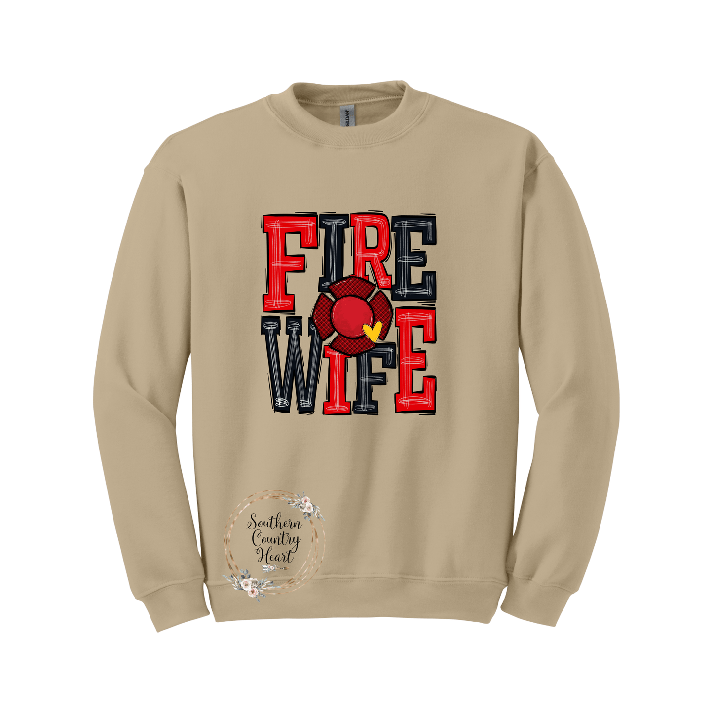 Fire Wife Sweatshirt - southerncountryheart.com
