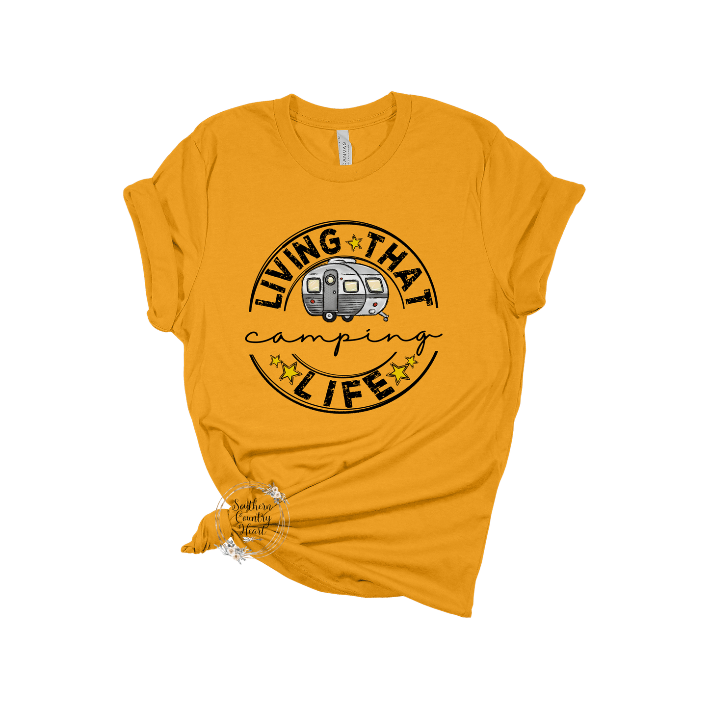 Living that Camping Life Tee - Shirt - southerncountryheart.com