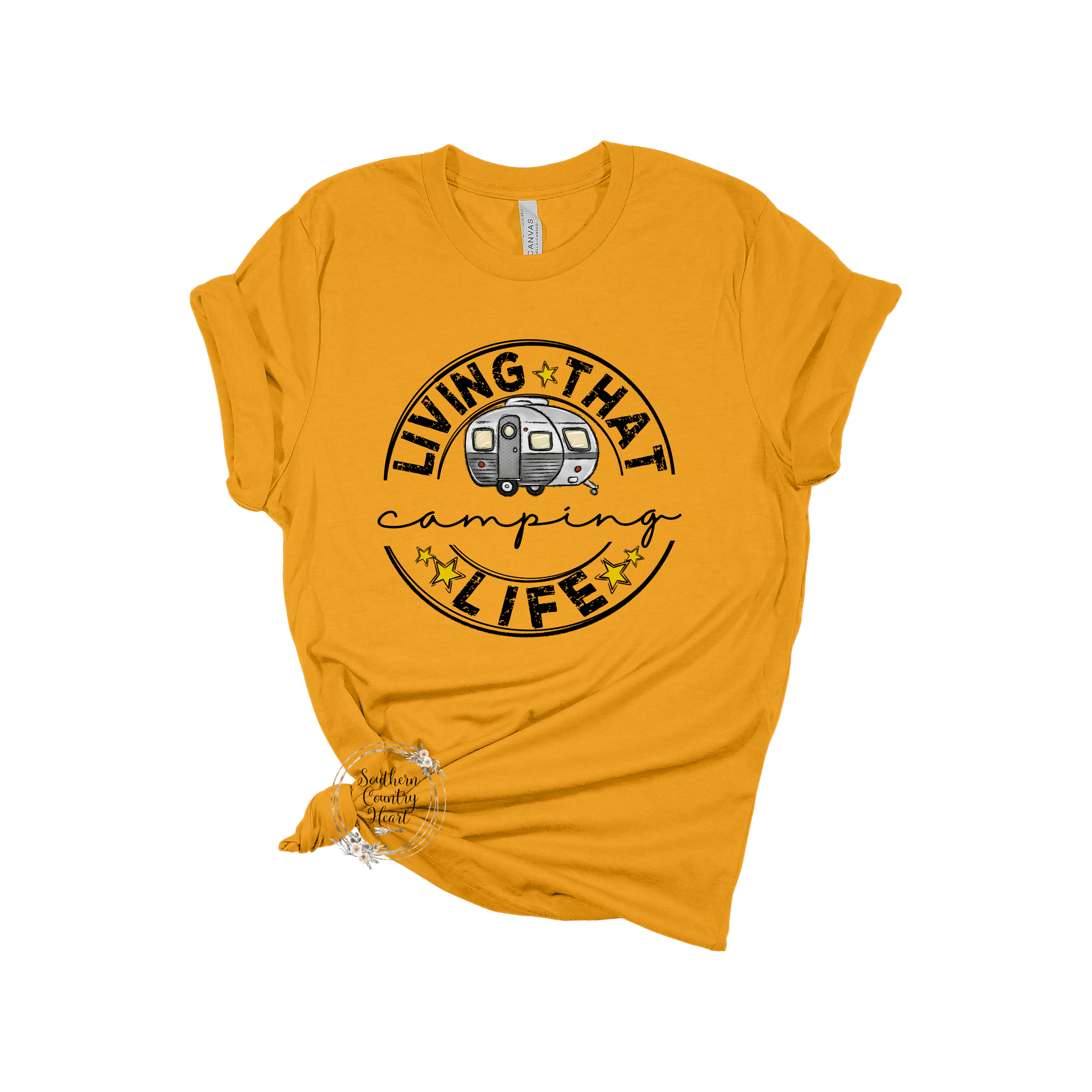 Living that Camping Life Tee - Shirt - southerncountryheart.com