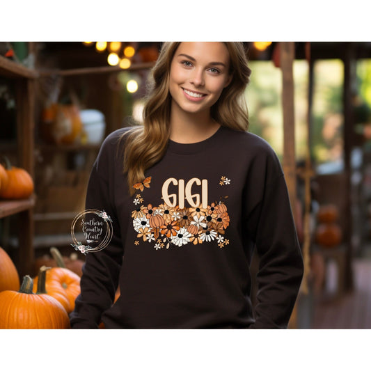 Fall Floral Gigi Sweatshirt - southerncountryheart.com