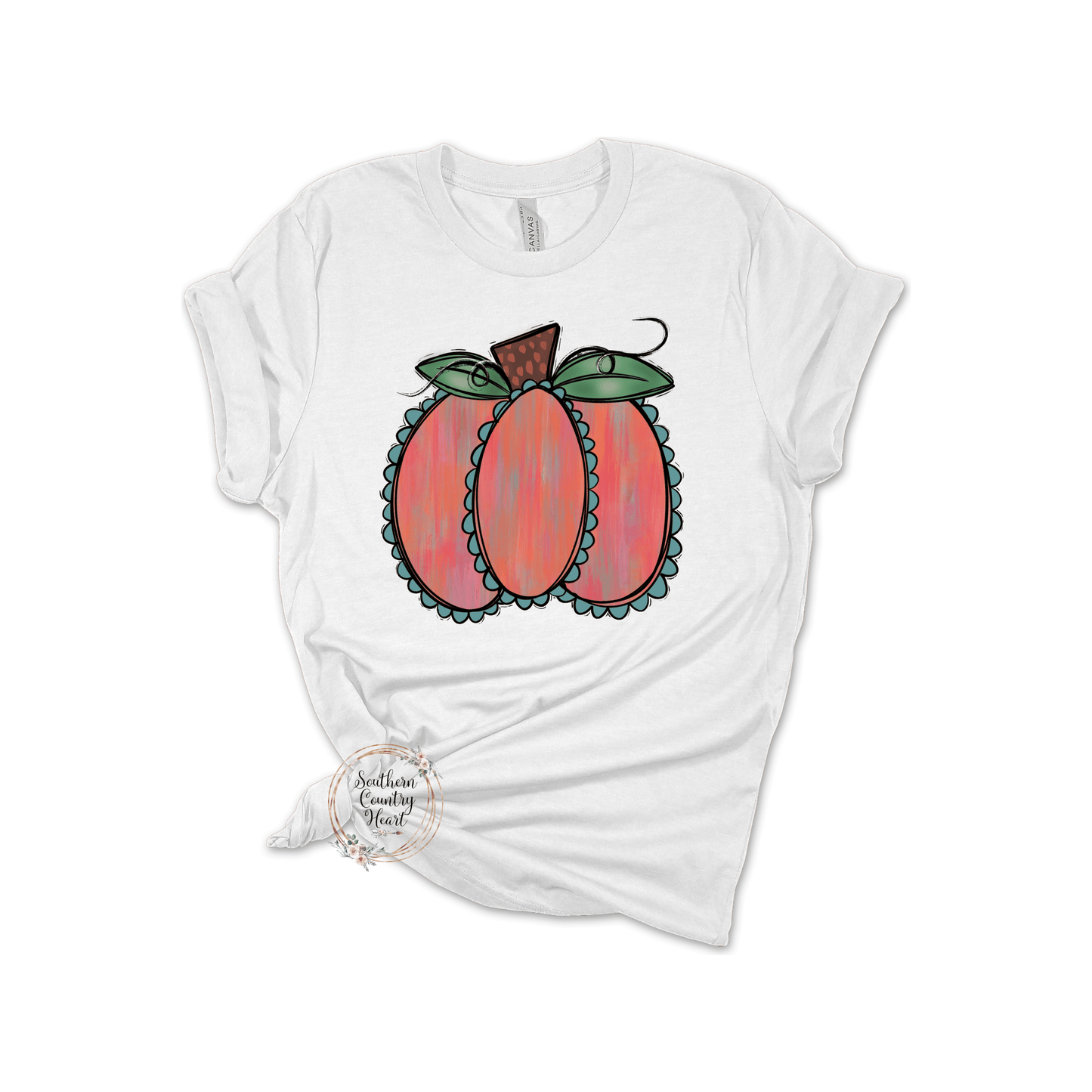 Painted Pumpkin Tee - Shirt - southerncountryheart.com